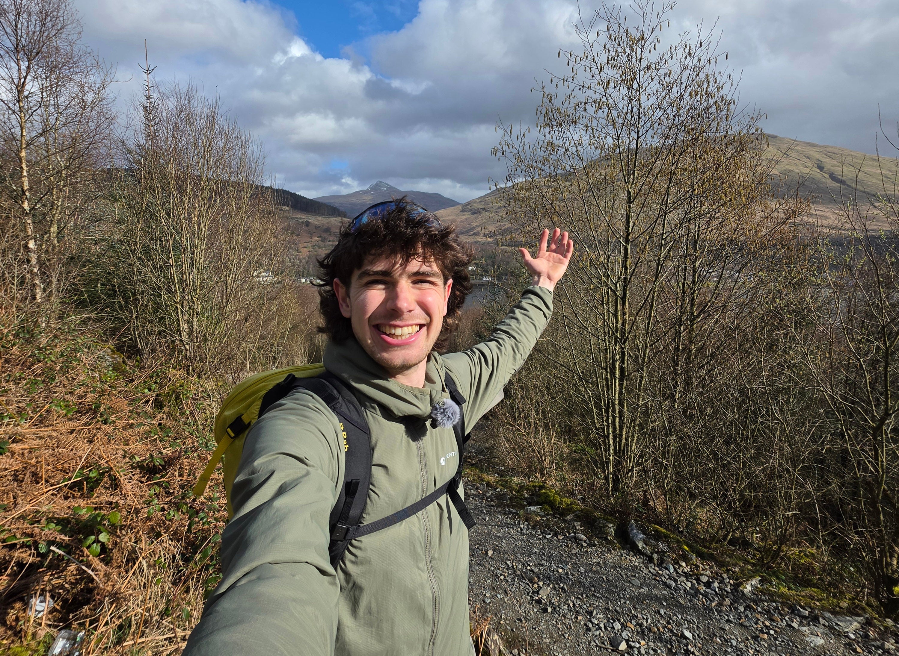 Somhairle loved using the Advanced Selfie function to capture images of himself enjoying the environment around him