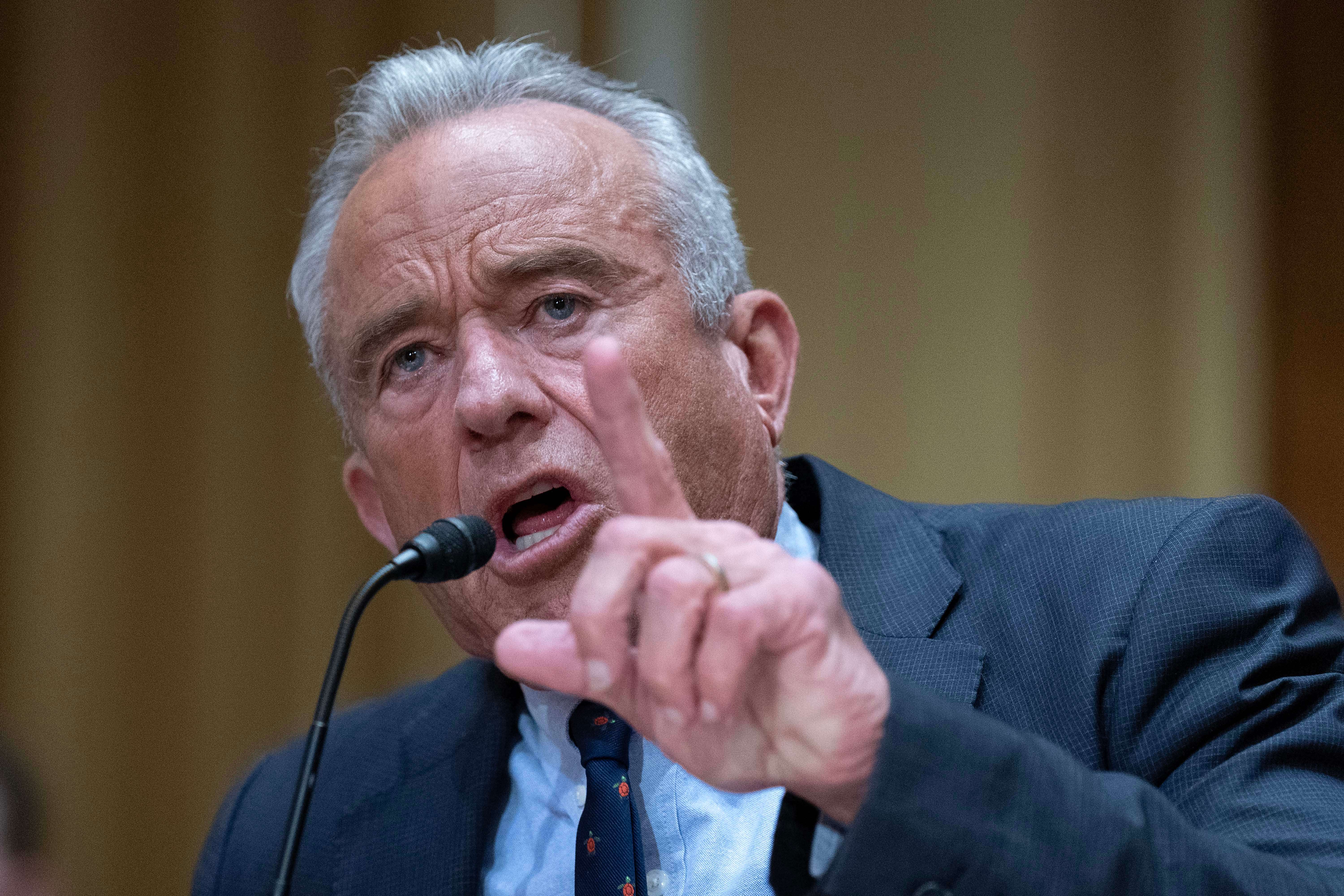 Robert F Kennedy Jr has dismissed the suggestion that his skepticism over vaccines is the reason for measles outbreaks across the U.S., instead placing the blame at the feet of immigrants