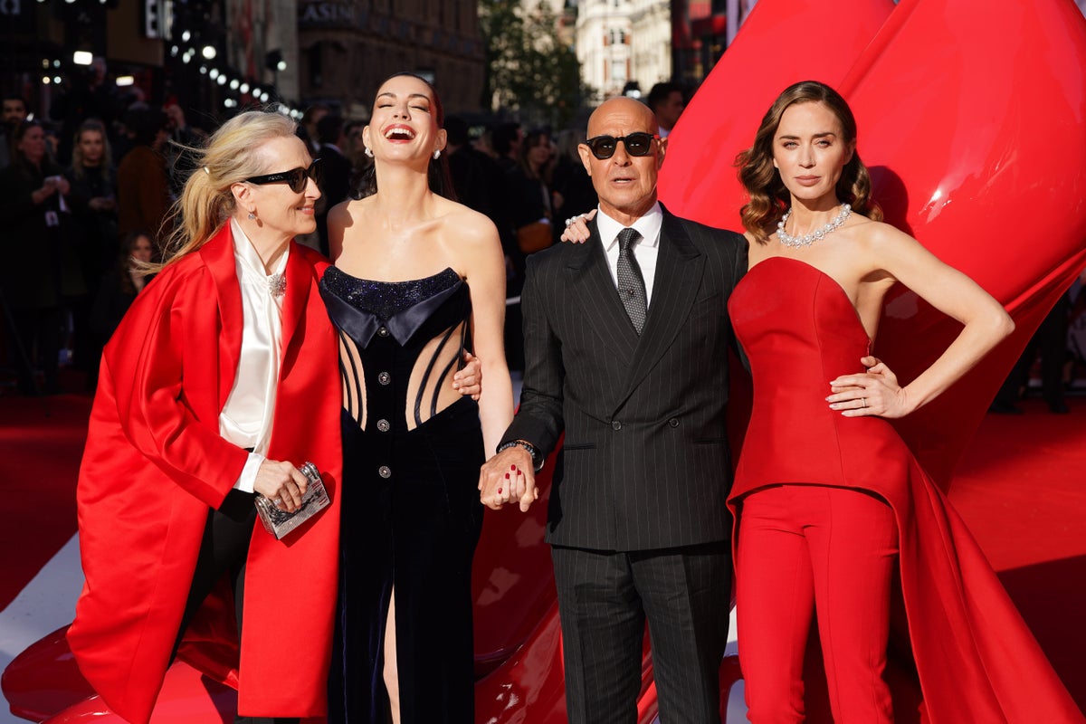 Red, black and white dominate the Devil Wears Prada 2 premiere as cast channel method dressing