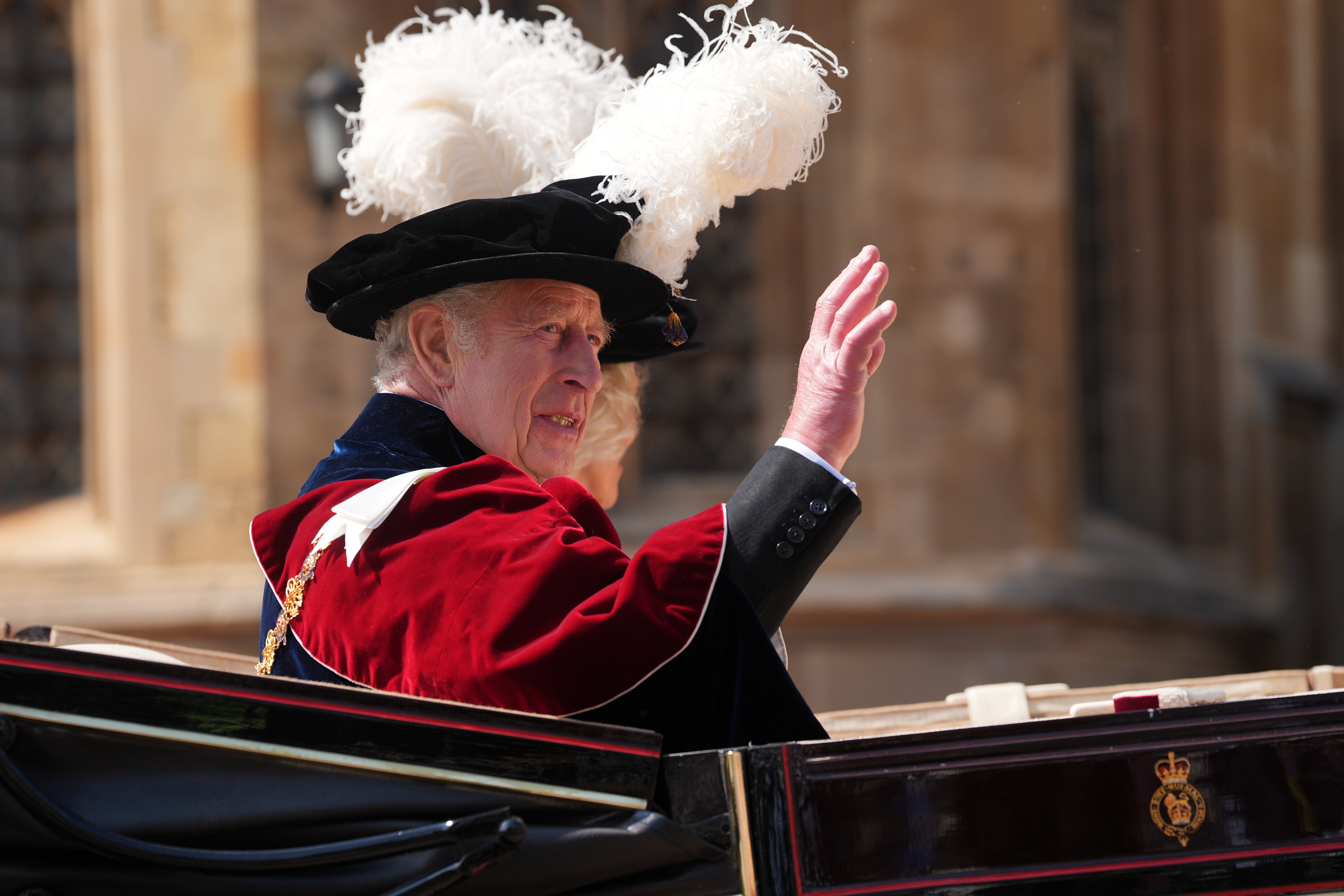 King Charles attending 2025 Order of the Garter service