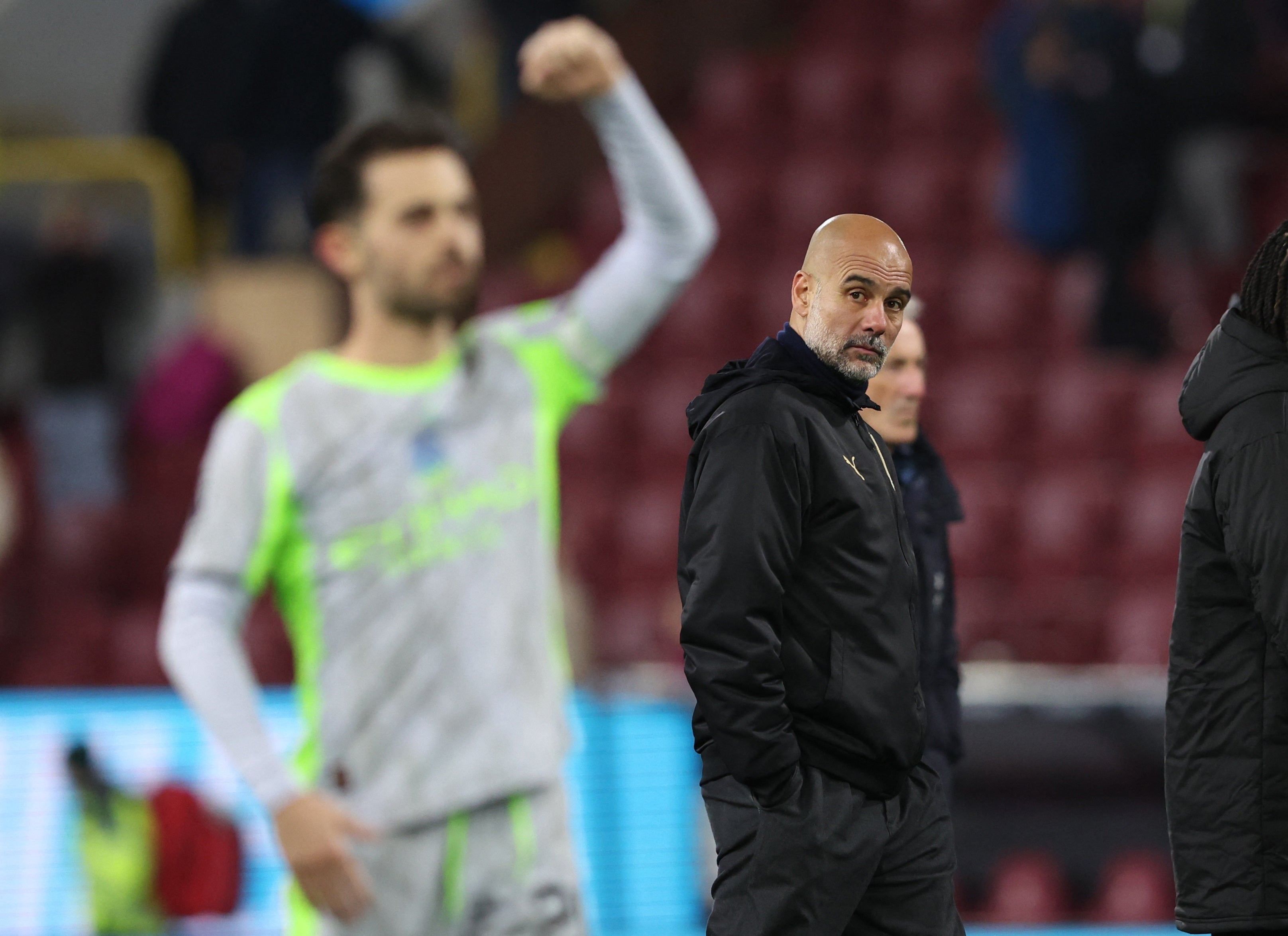 Pep Guardiola may have reason to rue the chances City wasted at Turf Moor