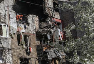 The strike killed three, according to Ukrainian officials