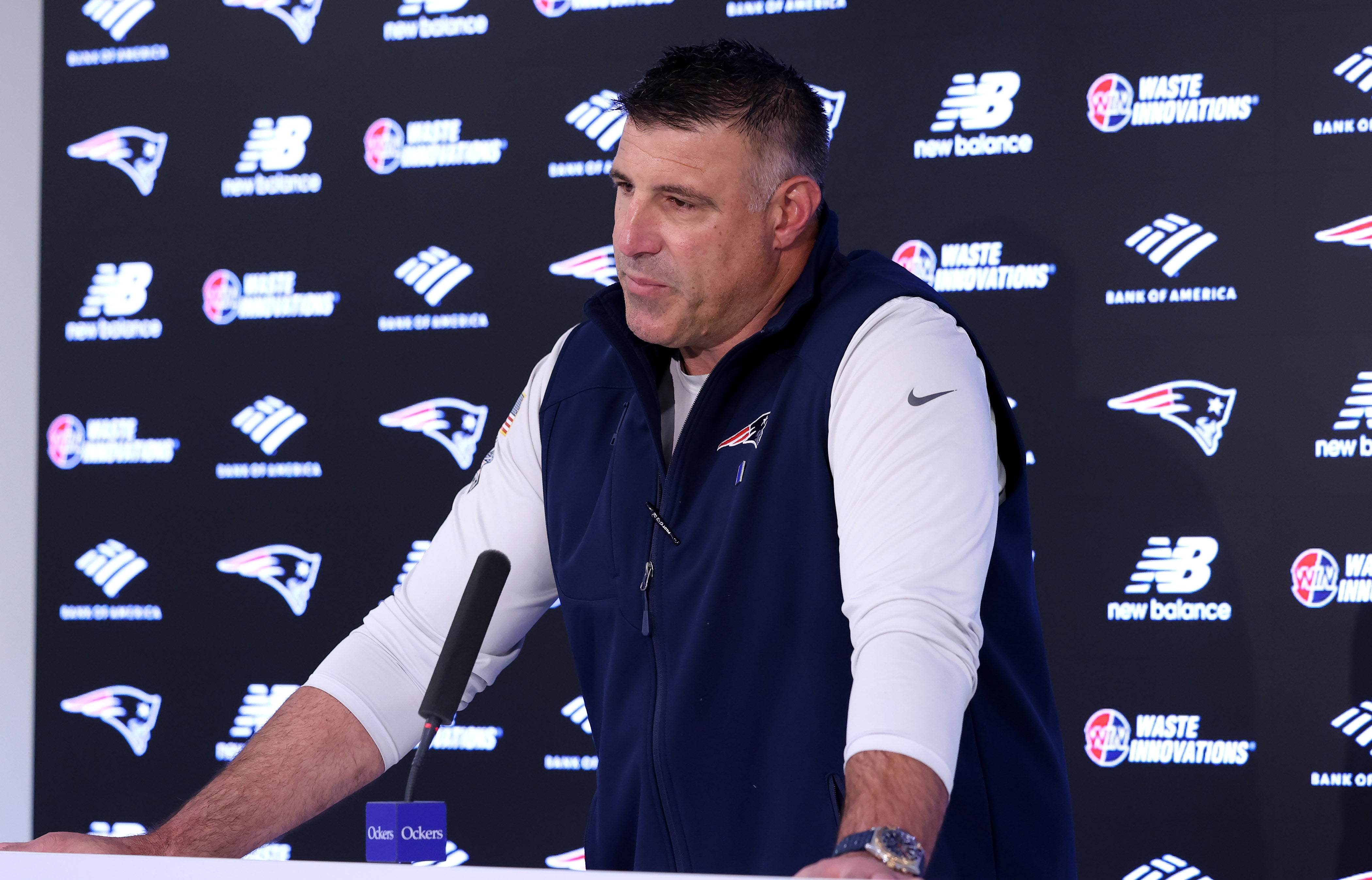 Mike Vrabel is set to miss the final day of the NFL Draft
