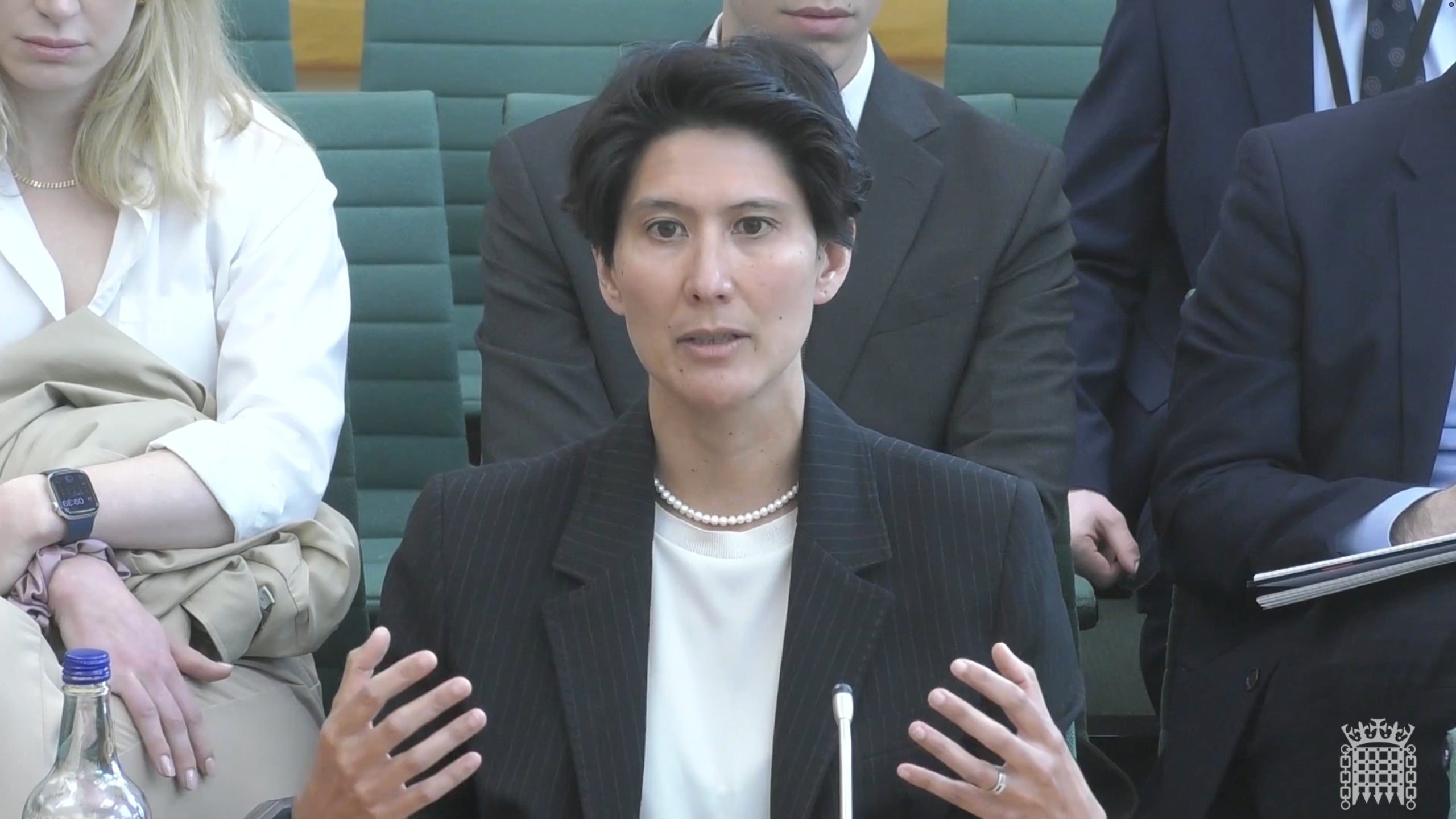 Cat Little gave evidence to MPs over the Mandelson scandal