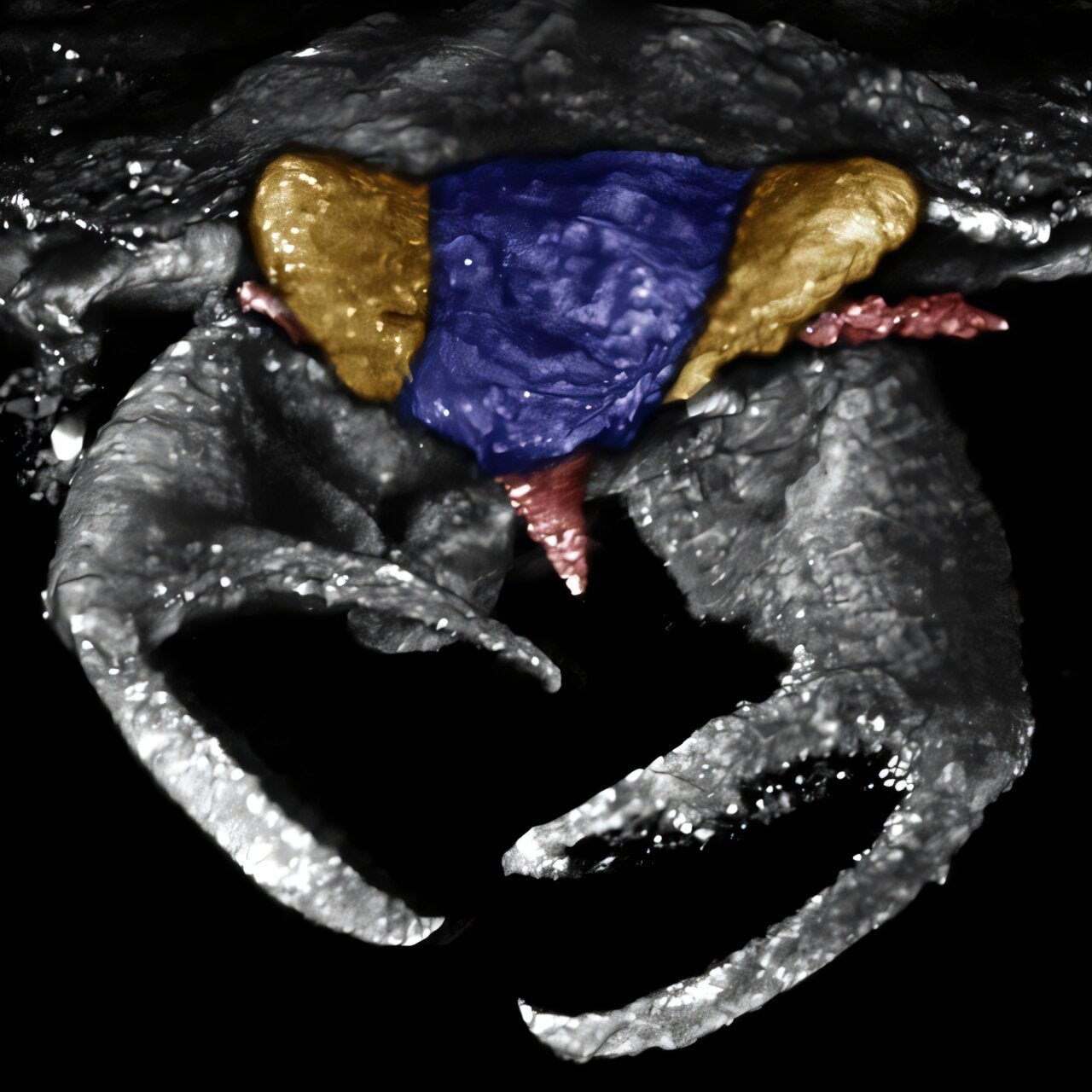 CT scan of the newly discovered insect species with its distinctive claws