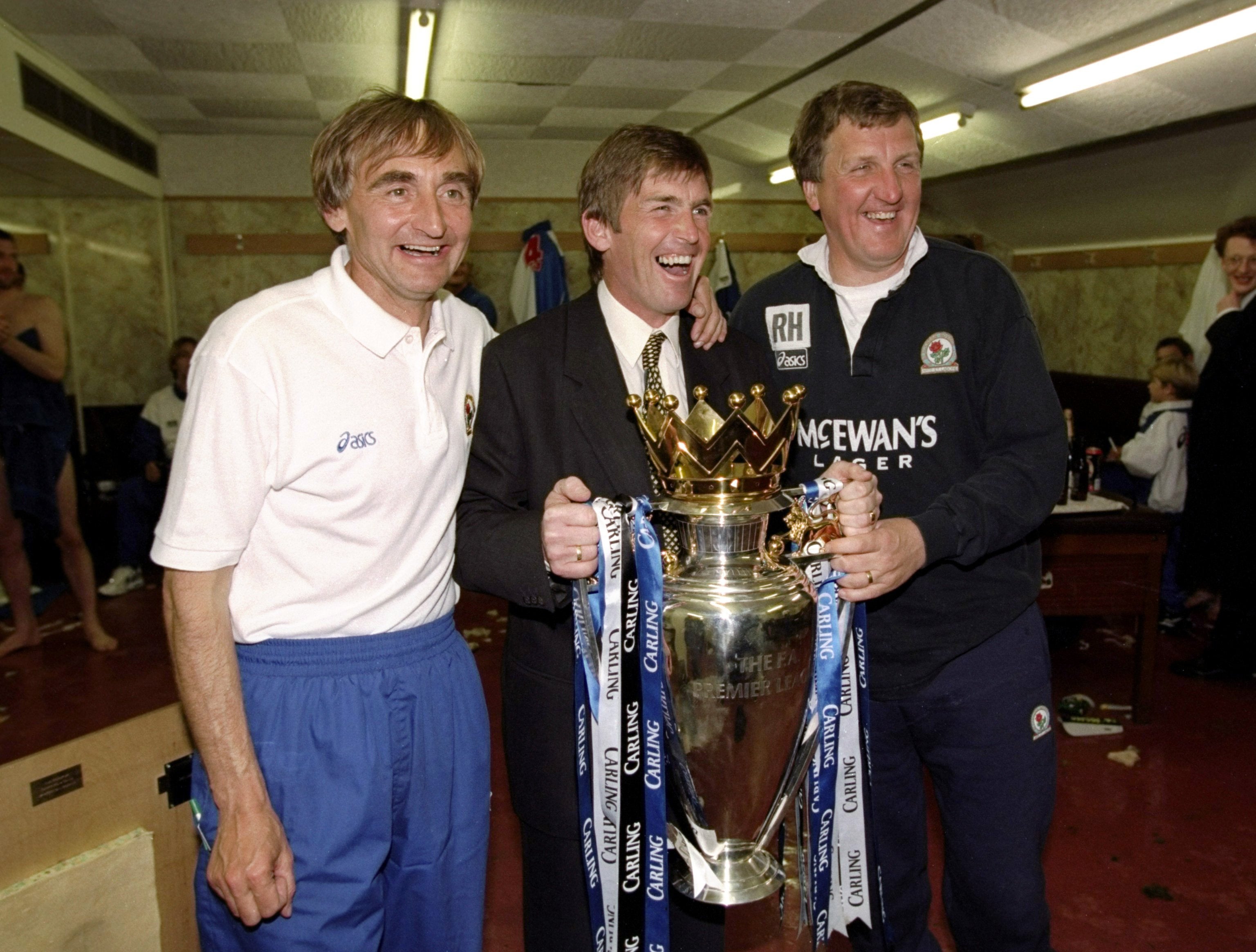 Parkes (left) was part of the backroom staff when Blackburn won the Premier League in 1995