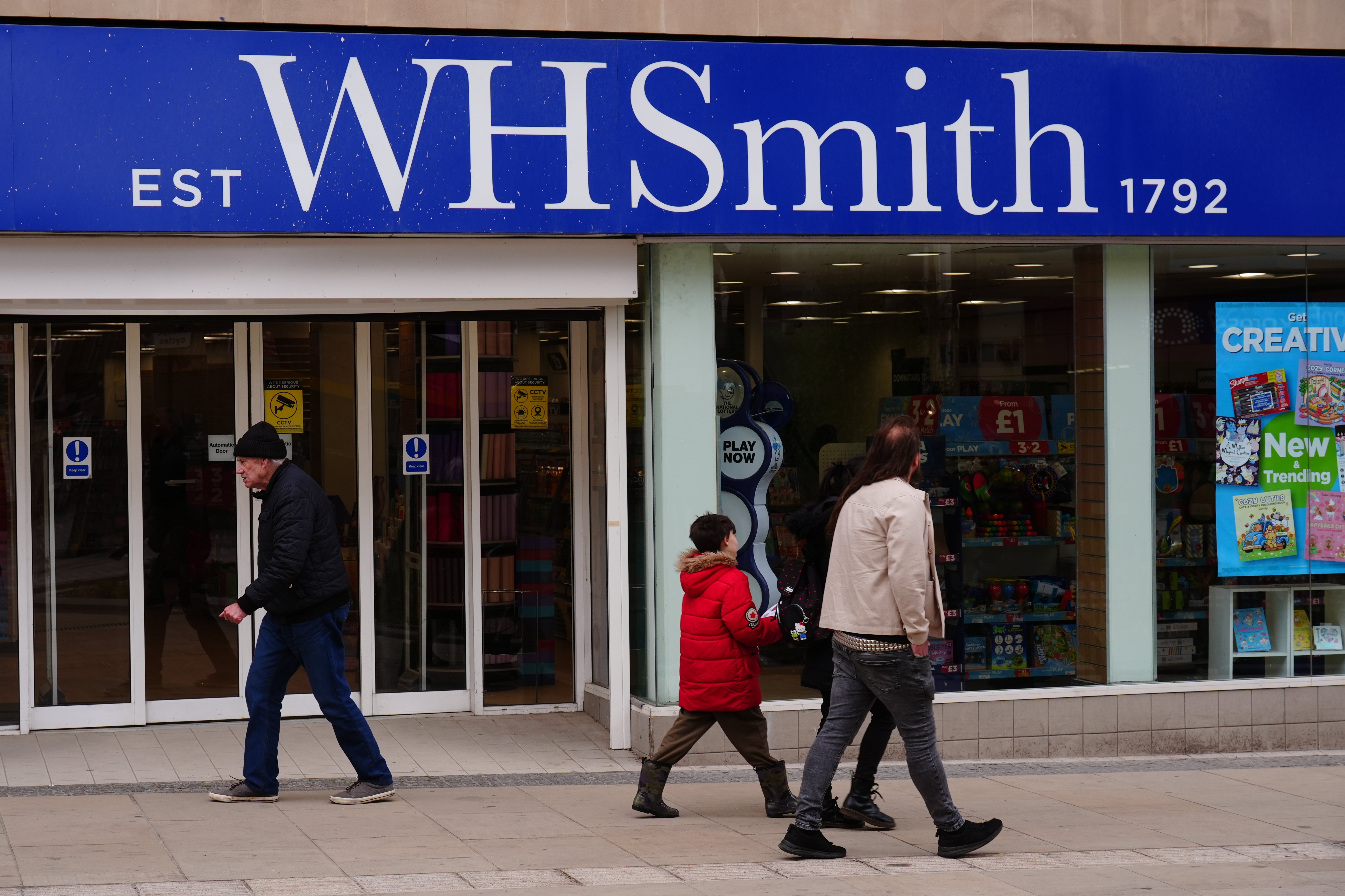 WH Smith has cautioned that it will be impacted by the Iran war weighing on air passenger numbers (Mike Egerton/PA)