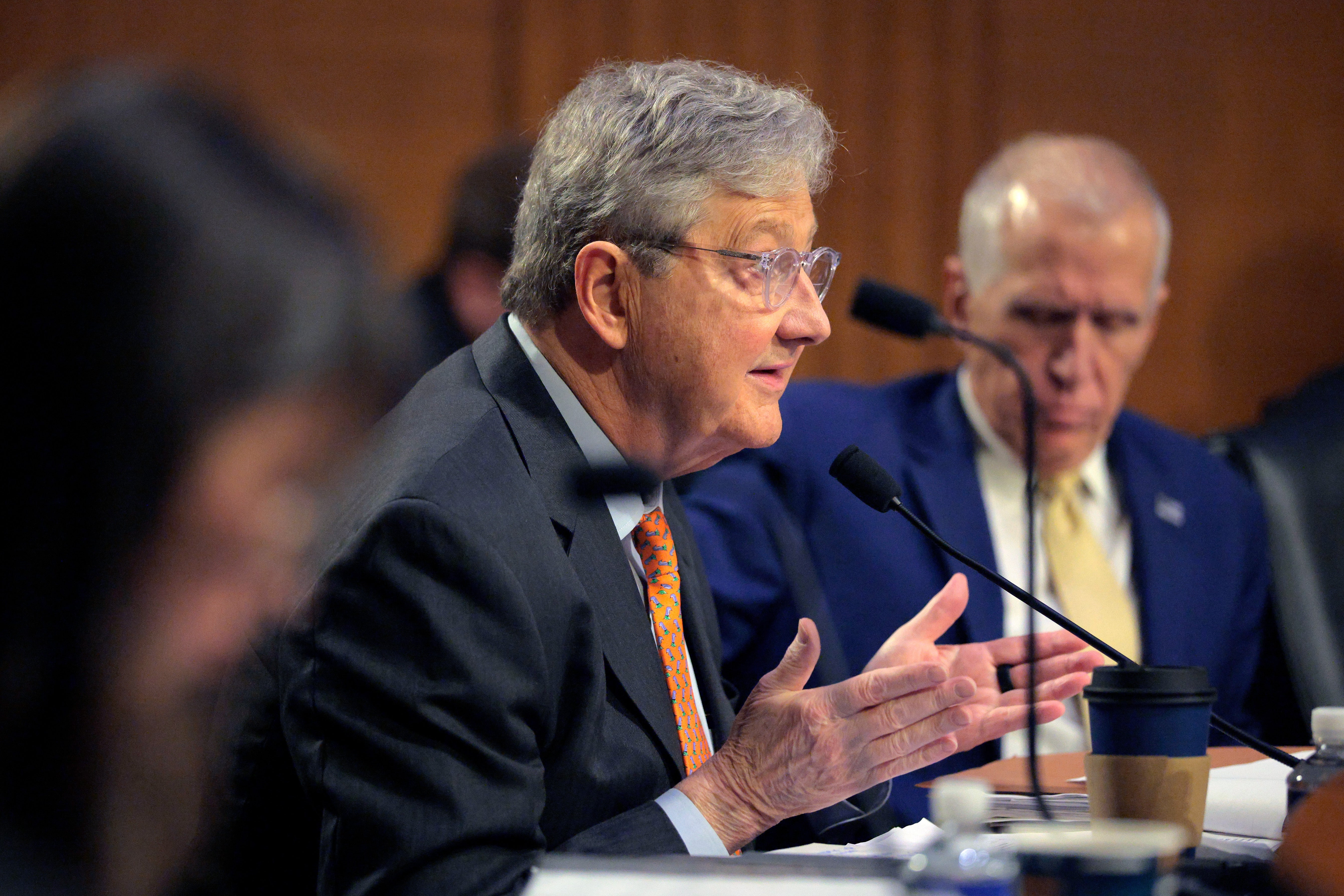 Sen. John Kennedy, another Republican, took a much more critical tone when questioning then-DHS chief Kristi Noem last month