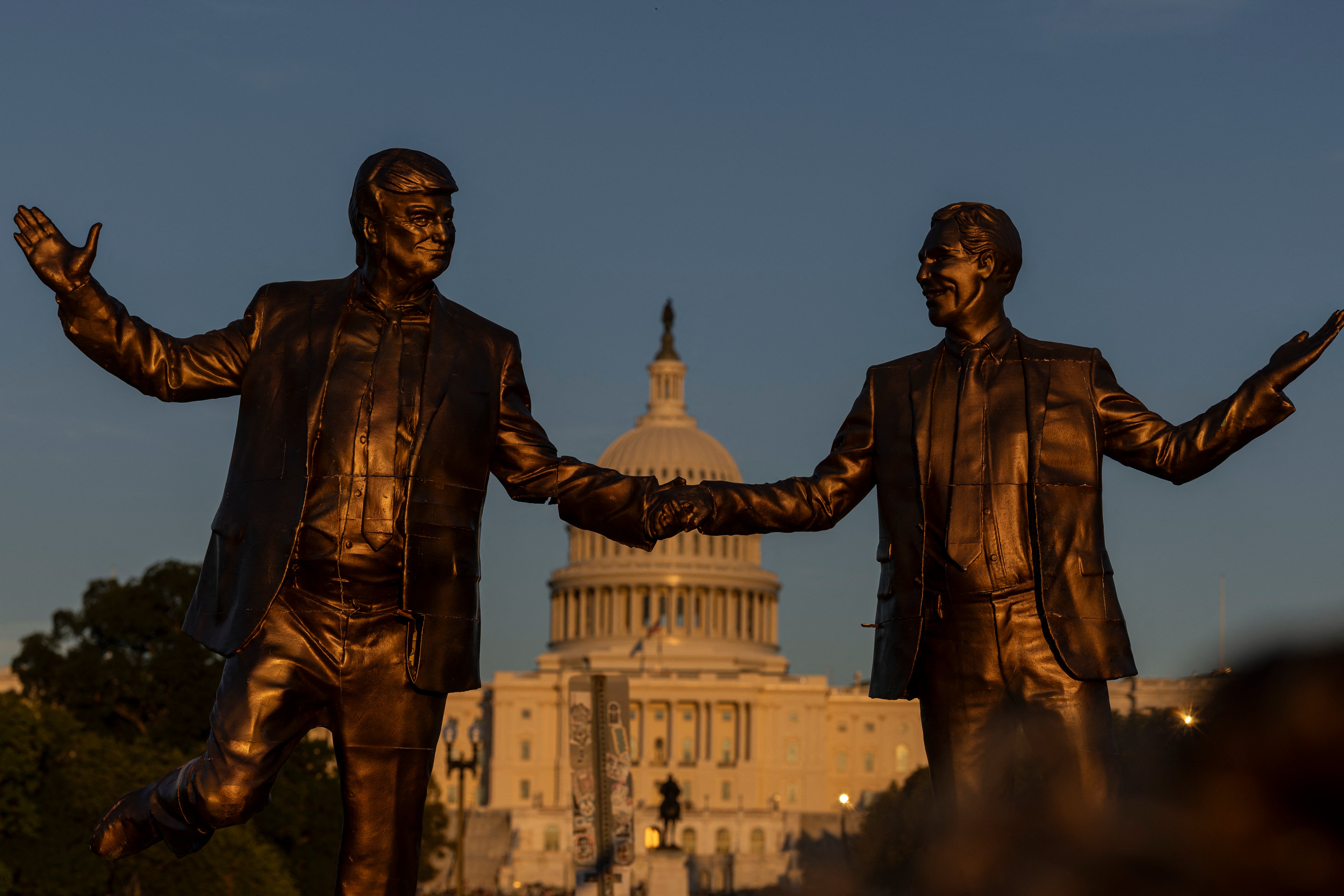 The suit accuses the Trump administration of threatening to revoke a group’s protest permit because officials considered their signs ‘obscene’