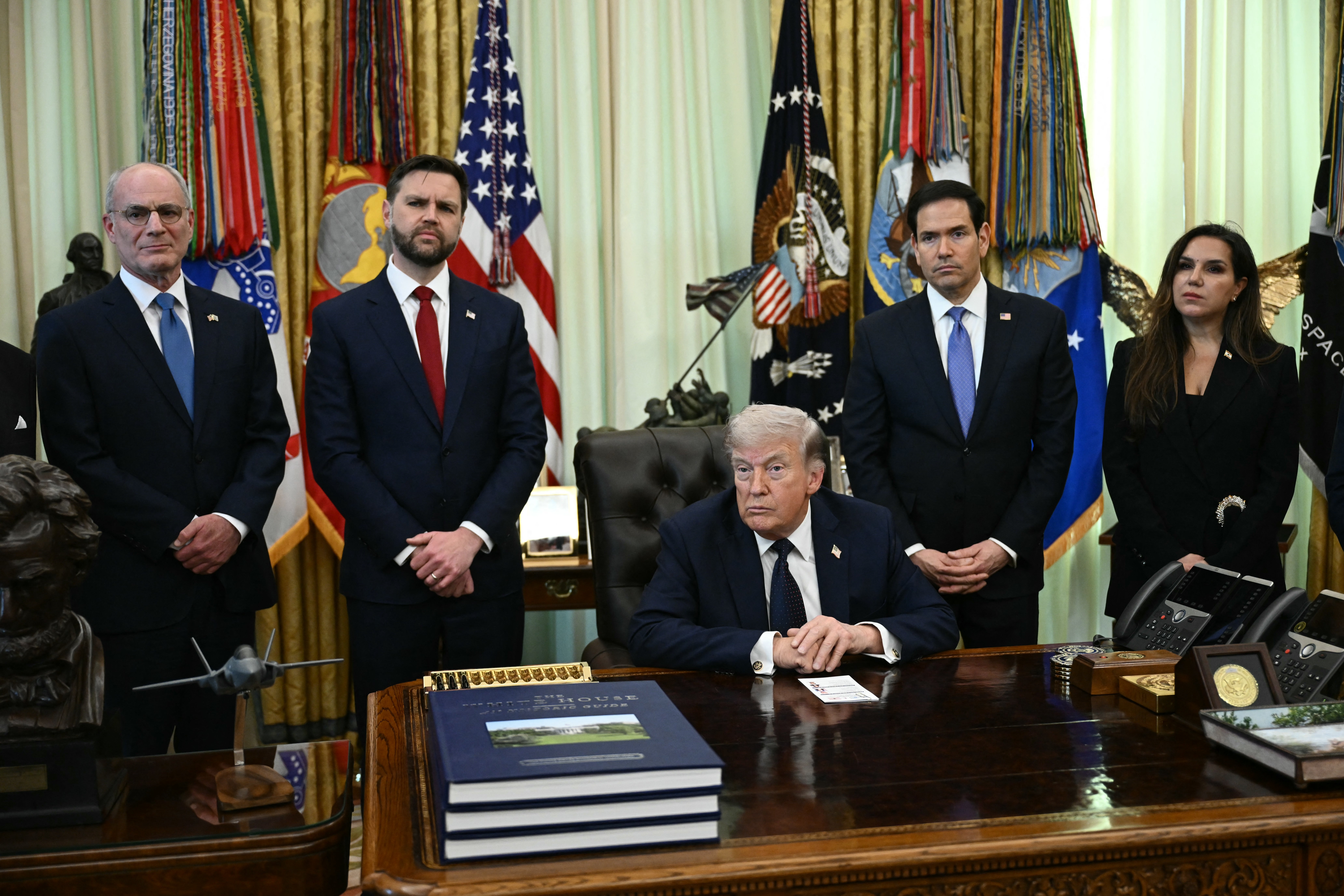 Trump hosted Israel's ambassador to Washington Yechiel Leiter and Lebanese ambassador to the US Nada Moawad in the Oval Office for a second round of US-facilitated talks, a day after Israeli strikes killed at least five people including a journalist