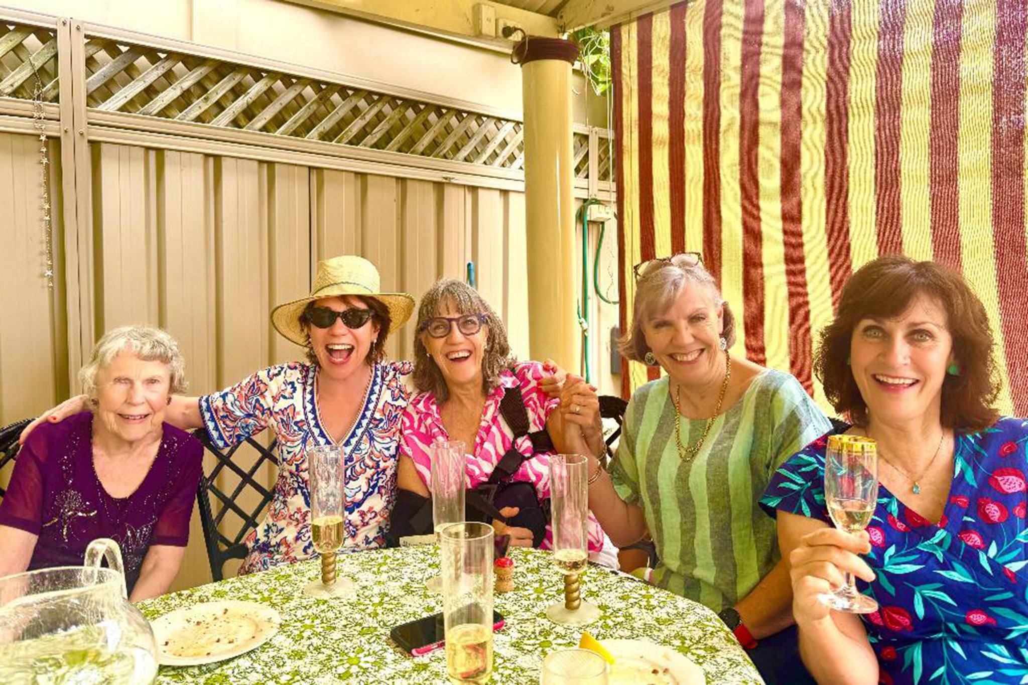 Kathy (second left) with her mother Val and sisters, Elizabeth, Jenny and Carolyn