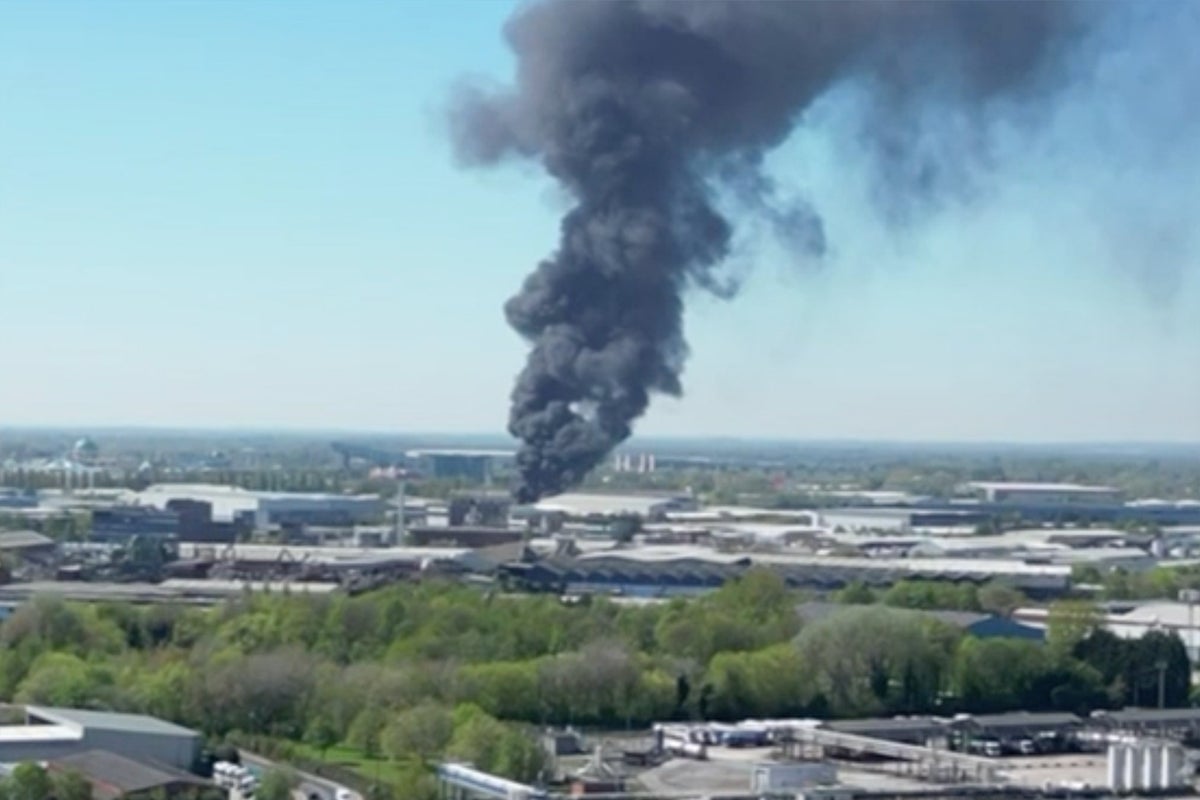 Large fire breaks out in Manchester as firefighters tackle blaze