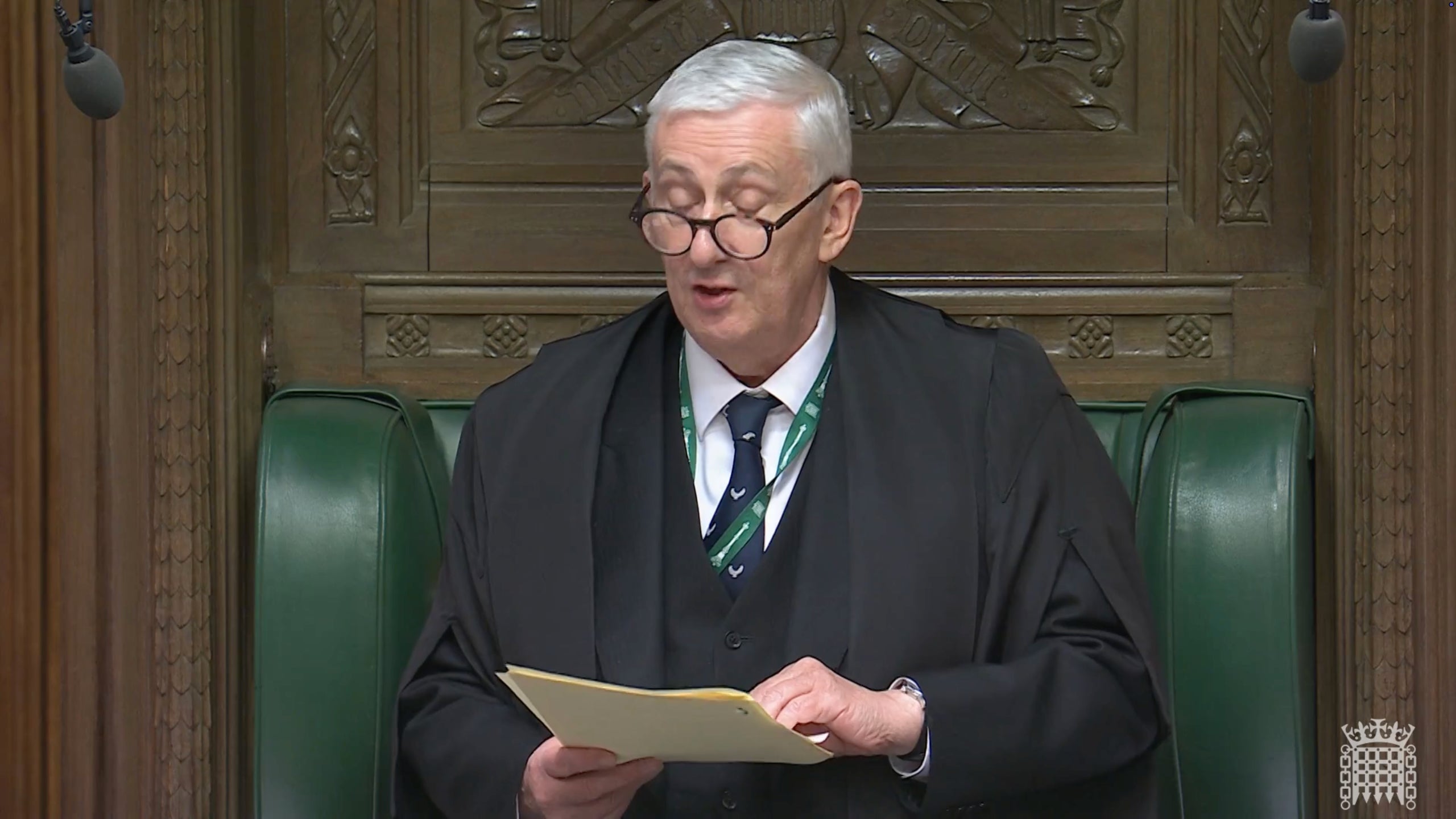 Lindsay Hoyle is expected to make a statement about the MPs’ letters on Monday