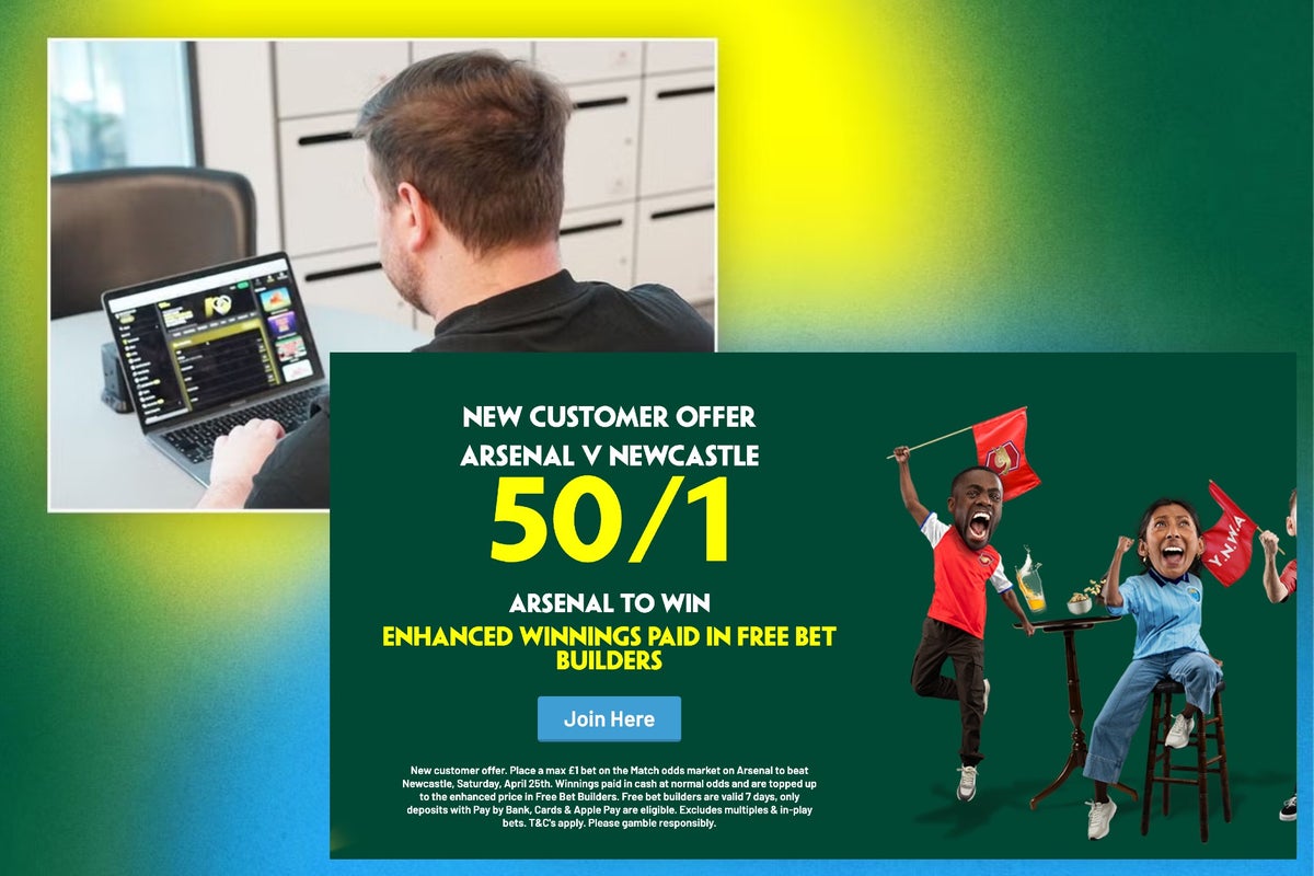 Paddy Power betting sign up offer: 50/1 odds on Arsenal to beat Newcastle