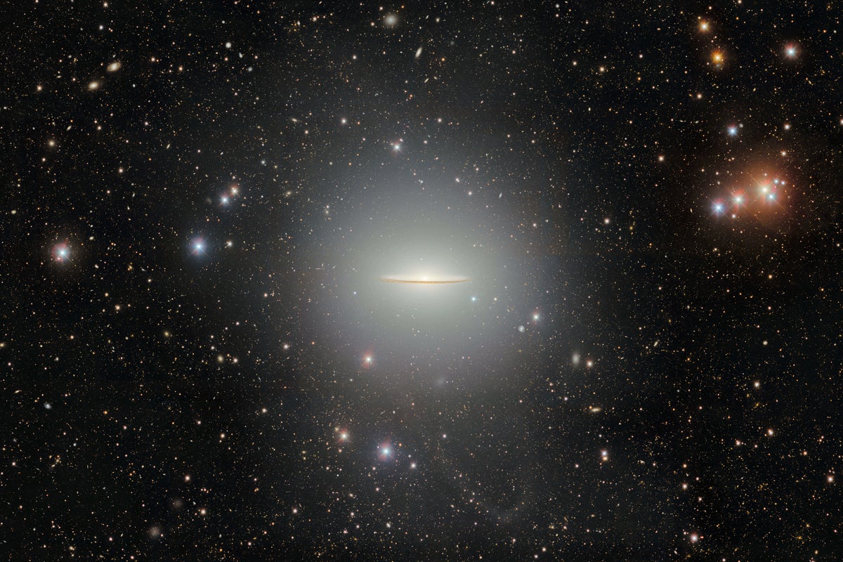 The wide-brimmed Sombrero galaxy is revealed in all its splendor by a telescope in Chile