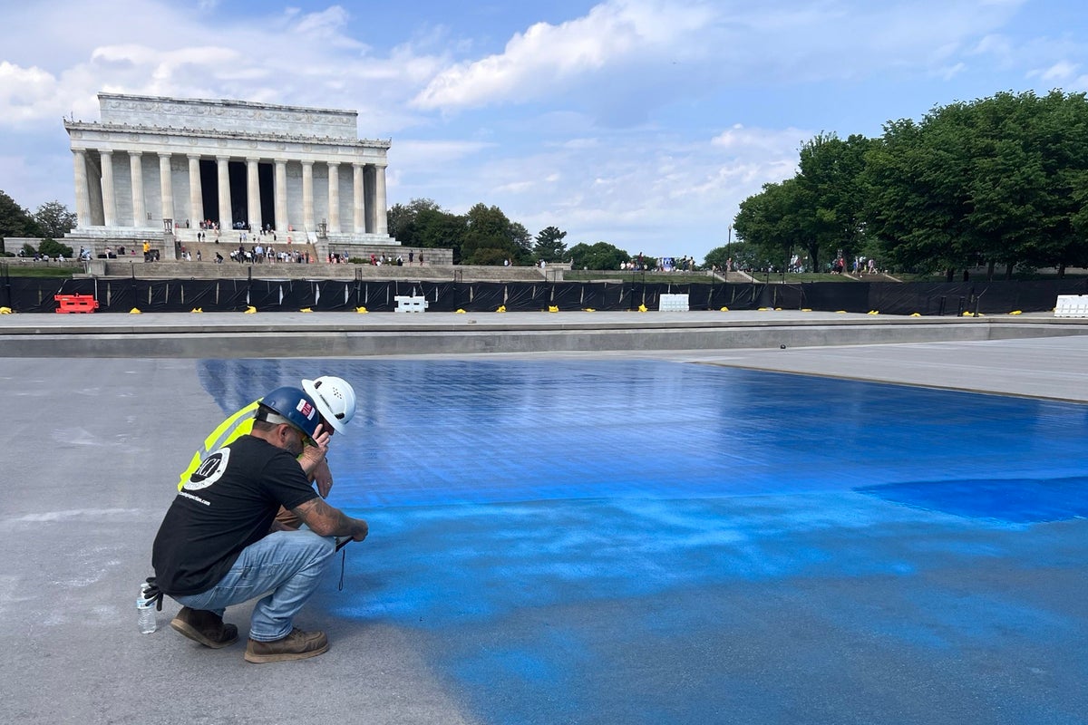 Trump touts progress on his multi-million dollar revamp of reflecting pool at Lincoln Memorial – UK Times Trump touts progress on his multi-million dollar revamp of reflecting pool at Lincoln Memorial – UK Times