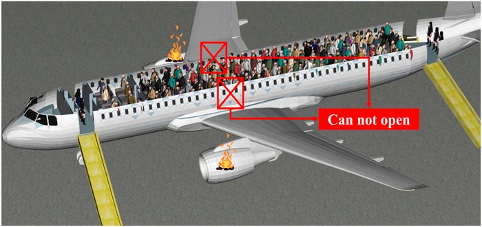 The best way to evacuate a plane, according to science
