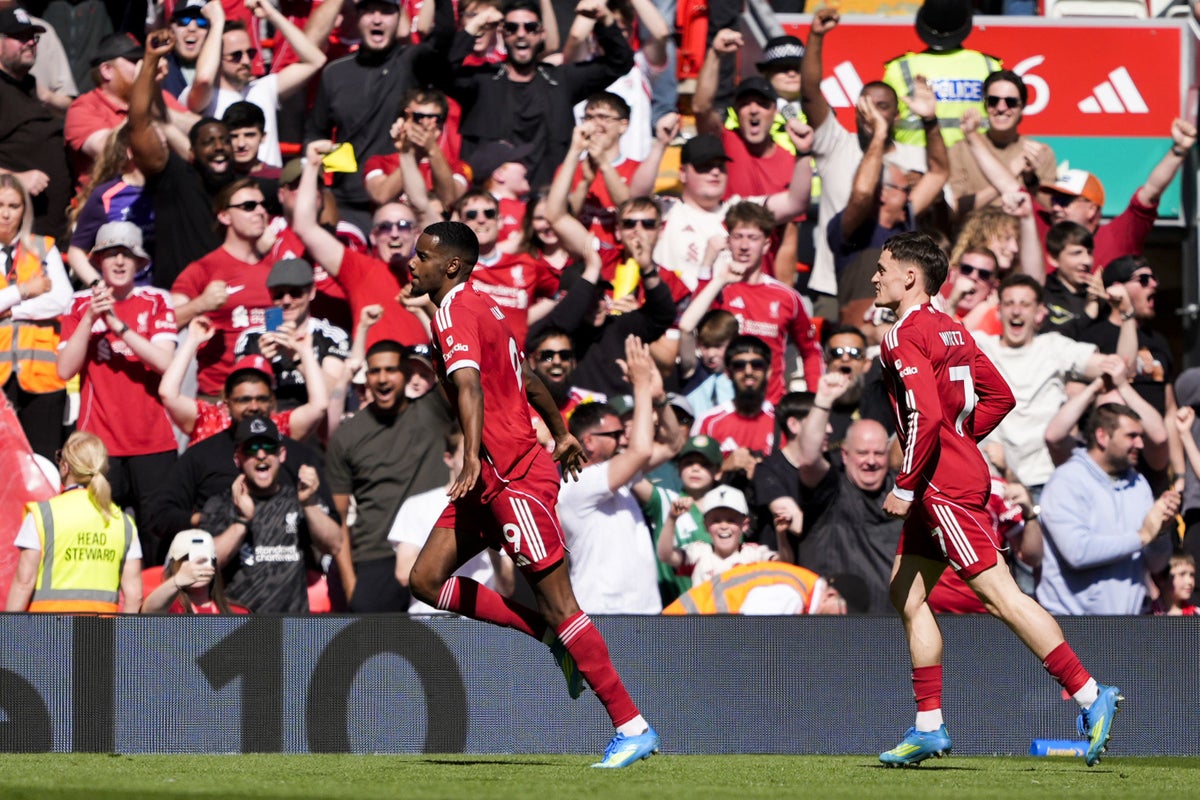 Alexander Isak helps Liverpool move closer to securing Champions League action