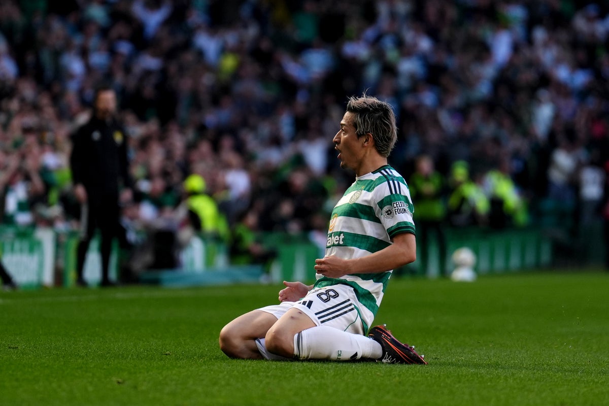 Daizen Maeda brace sees Celtic move level on points with Hearts at top of table