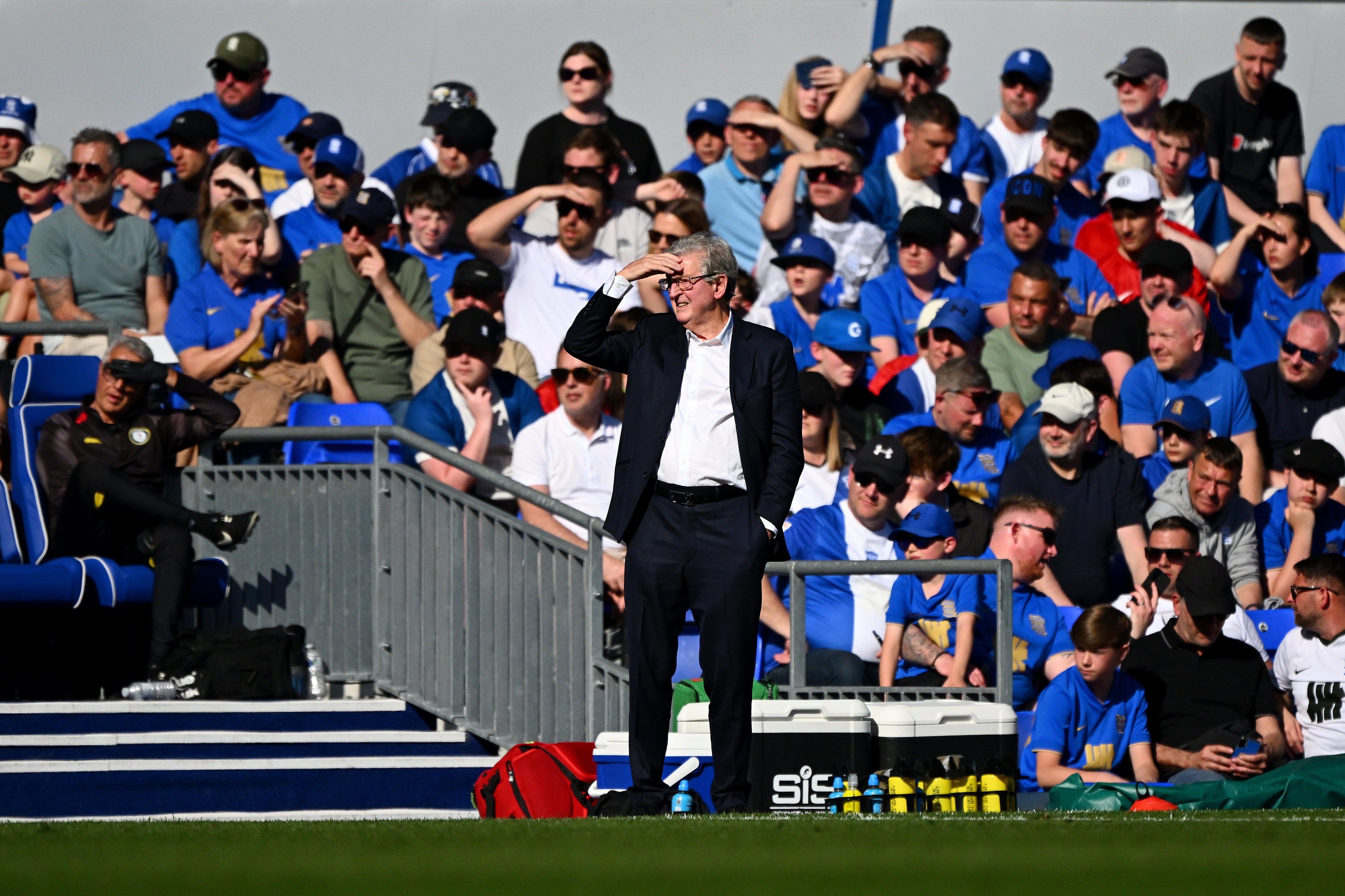 Roy Hodgson watched his side suffer a 2-1 defeat to Birmingham City on Saturday