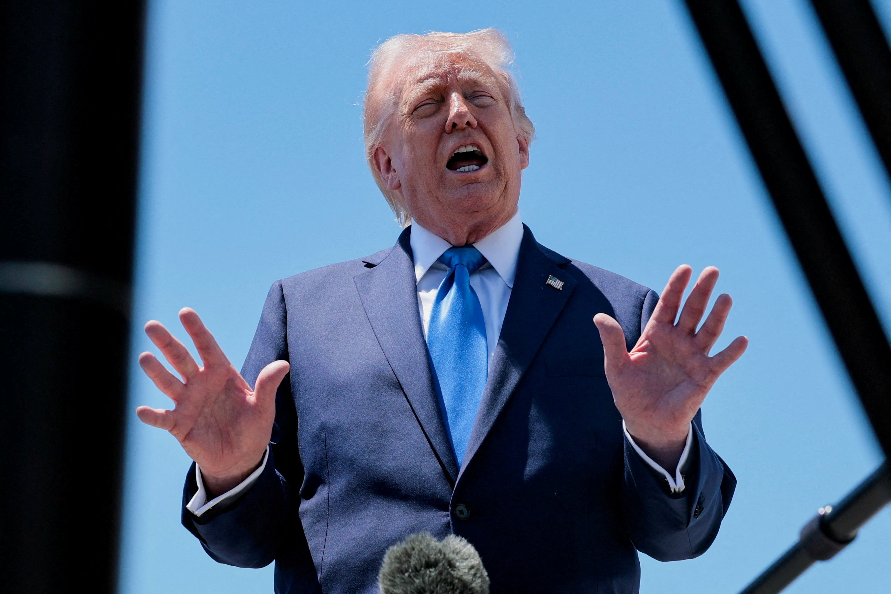 Trump told reporters that he felt an 