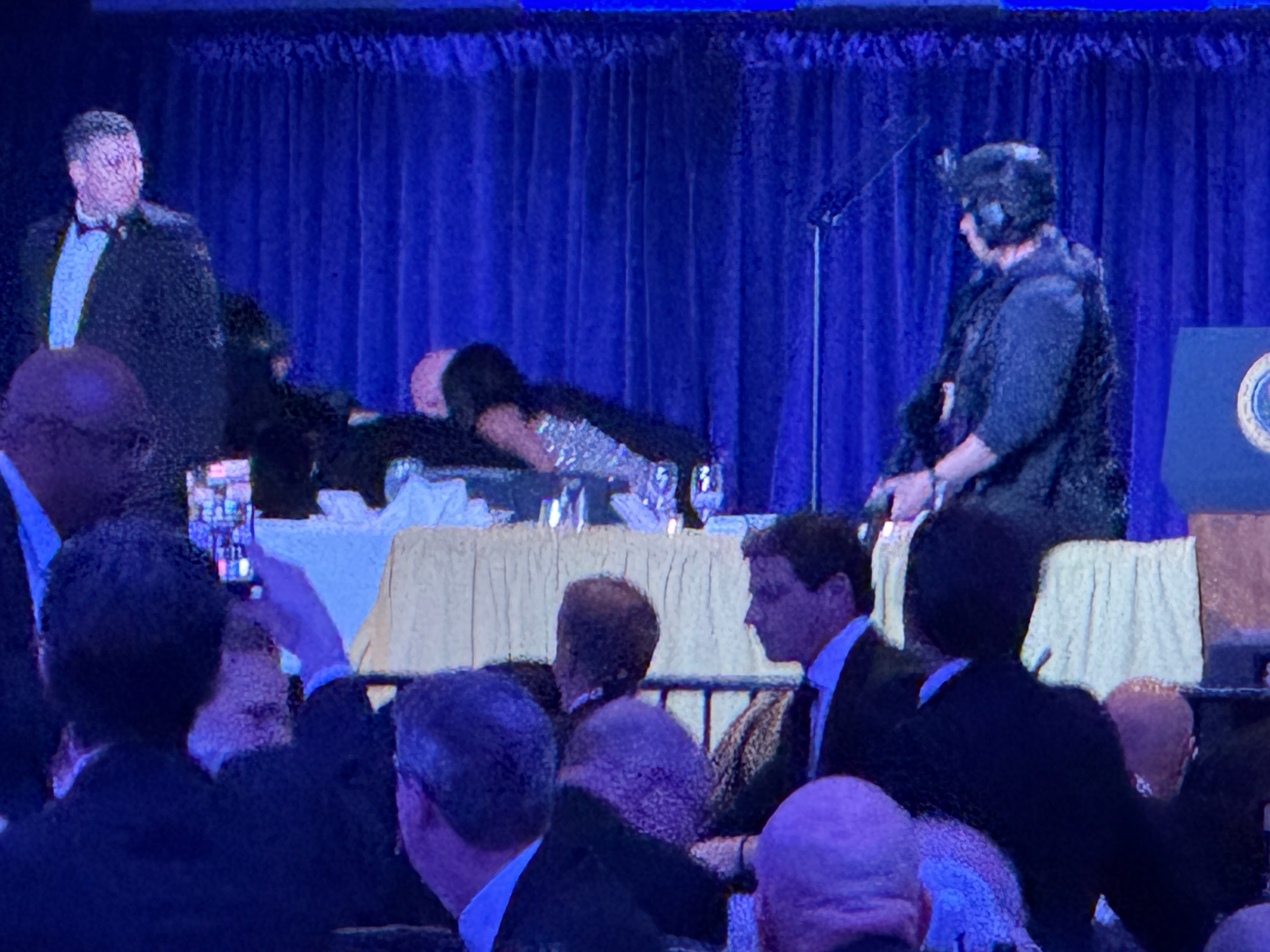 Secret Service members demanded the president take cover after a person opened fire at the White House Correspondents’ Dinner