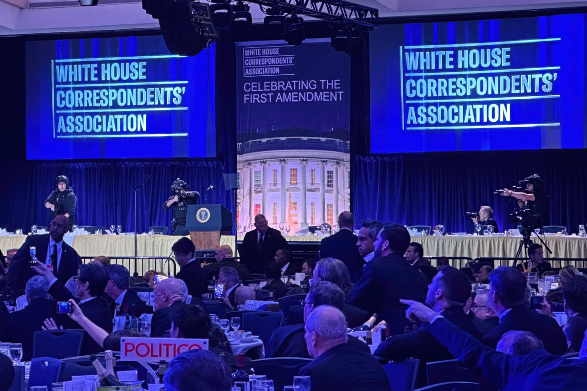 The Independent captures panic inside ballroom at correspondents’ dinner shooting