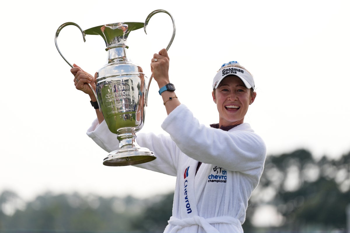 Nelly Korda storms to Chevron Championship title to return to world No 1