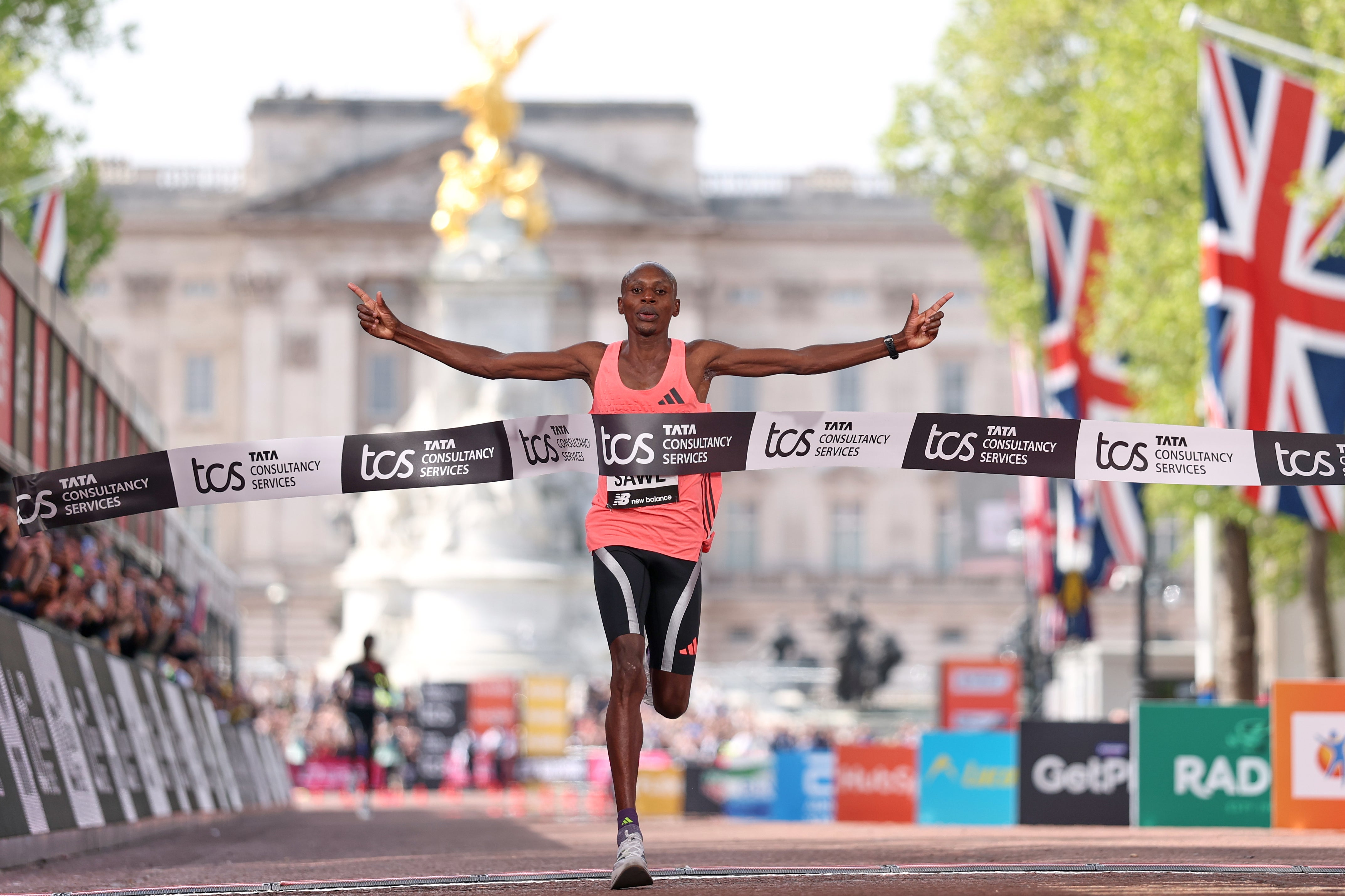 Sawe broke the world record at the London Marathon on Sunday