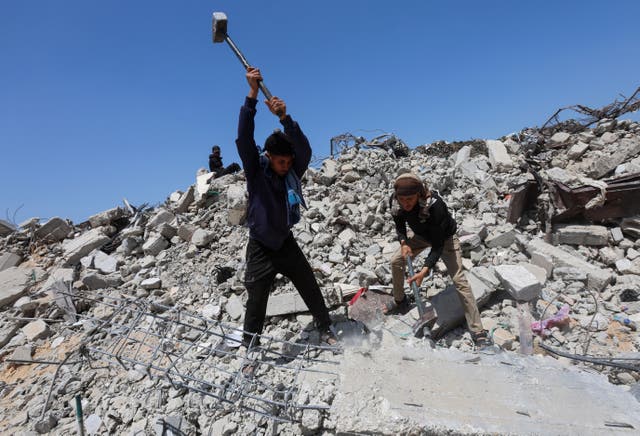 Palestinians use Gaza rubble to restore streets as Trump’s rebuilding ...
