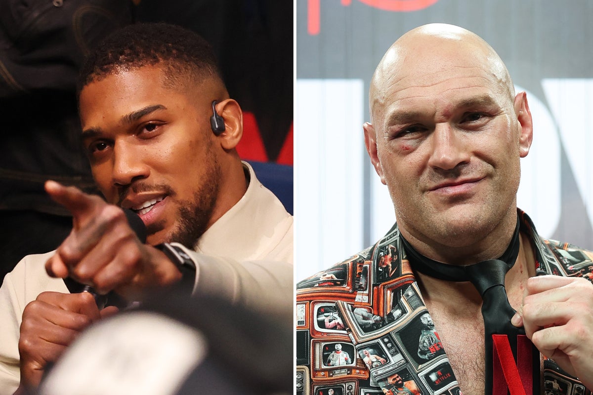 Tyson Fury and Anthony Joshua megafight seeks iconic British music act like Noel Gallagher or Robbie Williams Tyson Fury and Anthony Joshua megafight seeks iconic British music act like Noel Gallagher or Robbie Williams