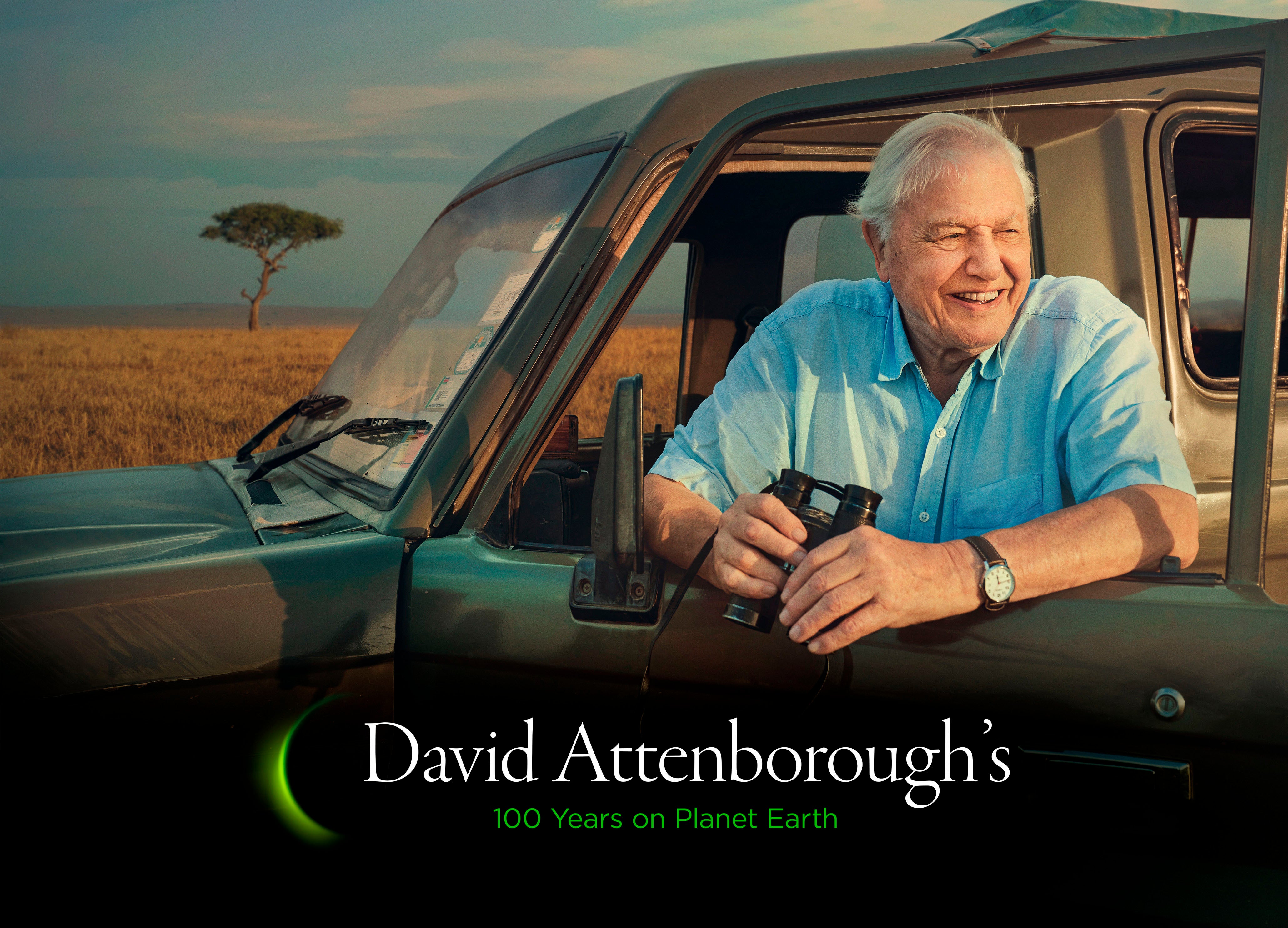 Sir David Attenborough no local durante as filmagens de 100 Anos no Planeta Terra, de David Attenborough