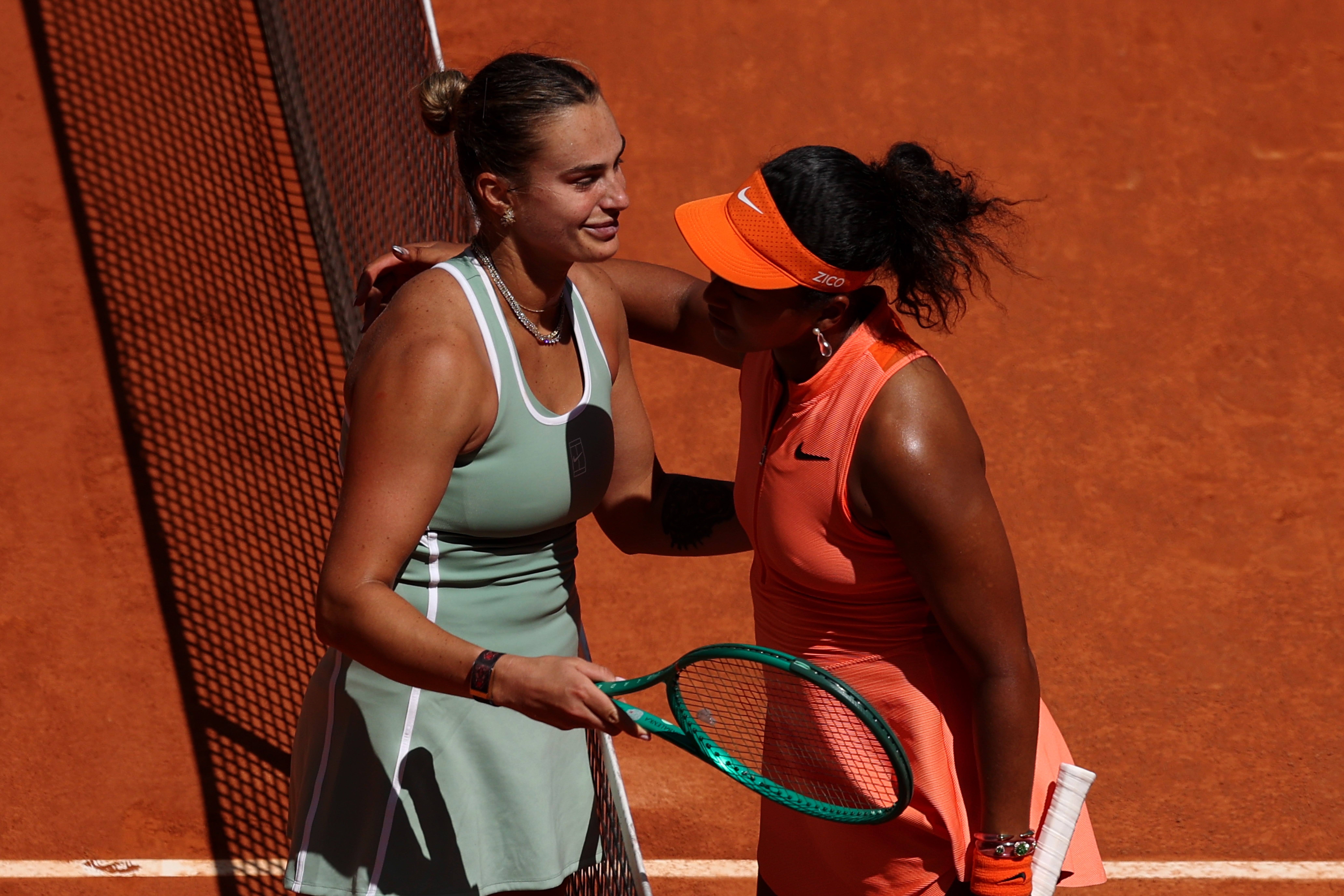 Aryna Sabalenka and Naomi Osaka will clash on Court Philippe-Chatrier (Getty)