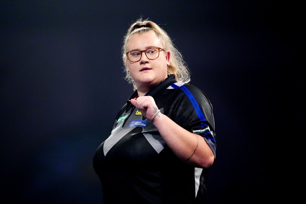 Beau Greaves first woman to win PDC ranking title with victory in Milton Keynes