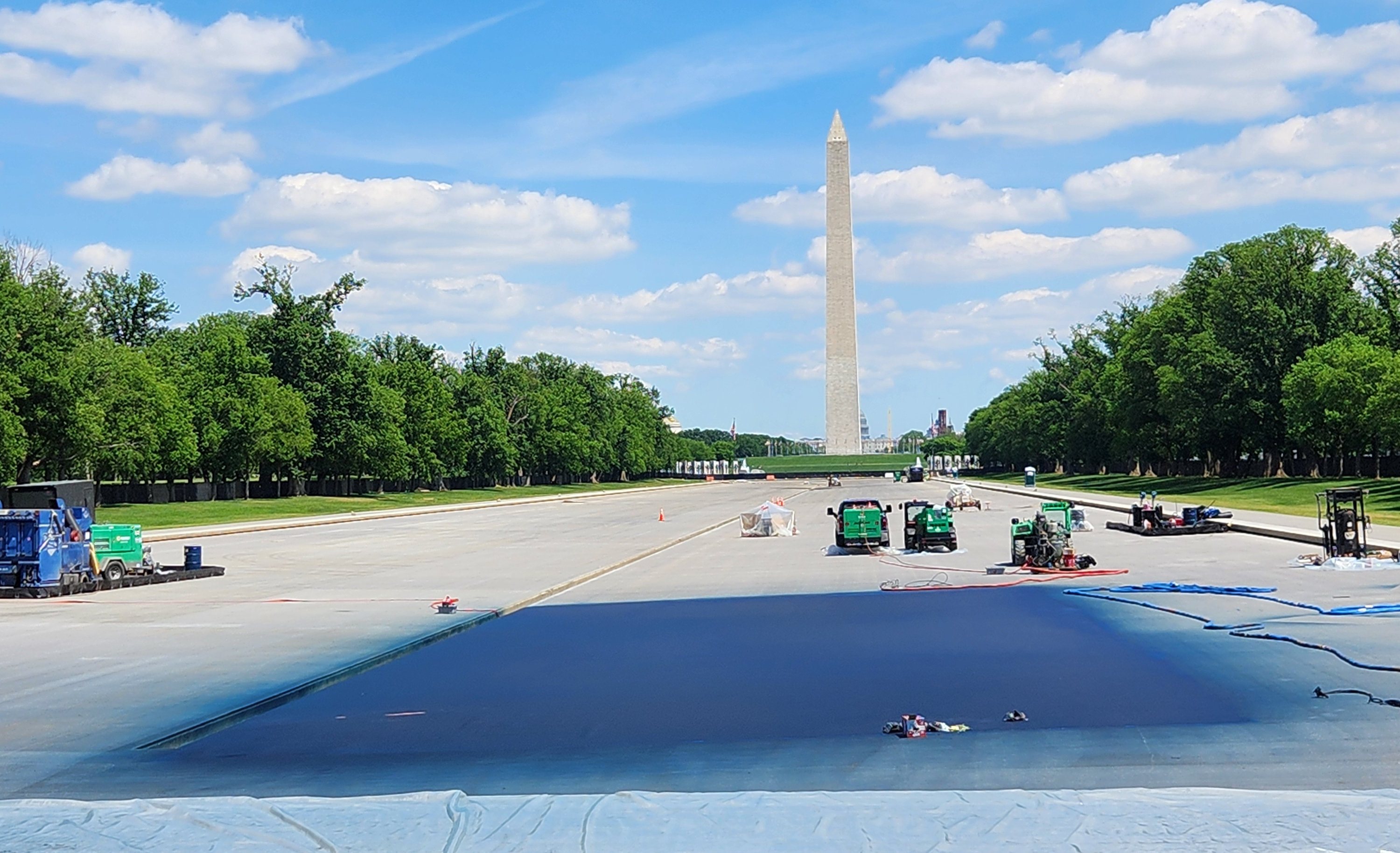 Trump’s ‘pool guy’ appears hard at work on Lincoln Memorial icon, new photos reveal