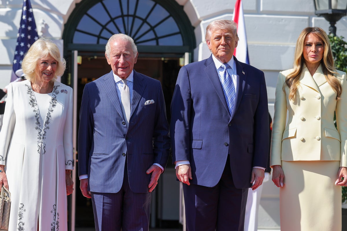 Donald Trump and Melania welcome King Charles and Queen Camilla to the White House