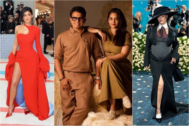 <p>Las alfombras rojas creadas para la Gala Met por Sivan Santhosh y Nimisha Srinivas han acogido a cientos de estrellas de primer nivel a lo largo de los años, entre ellas Rihanna (derecha) y Kylie Jenner (izquierda)</p>