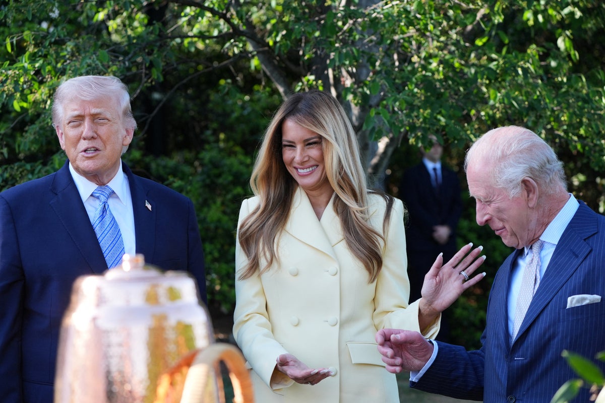 King Charles has Melania Trump in fits of giggles in tour of White House gardens