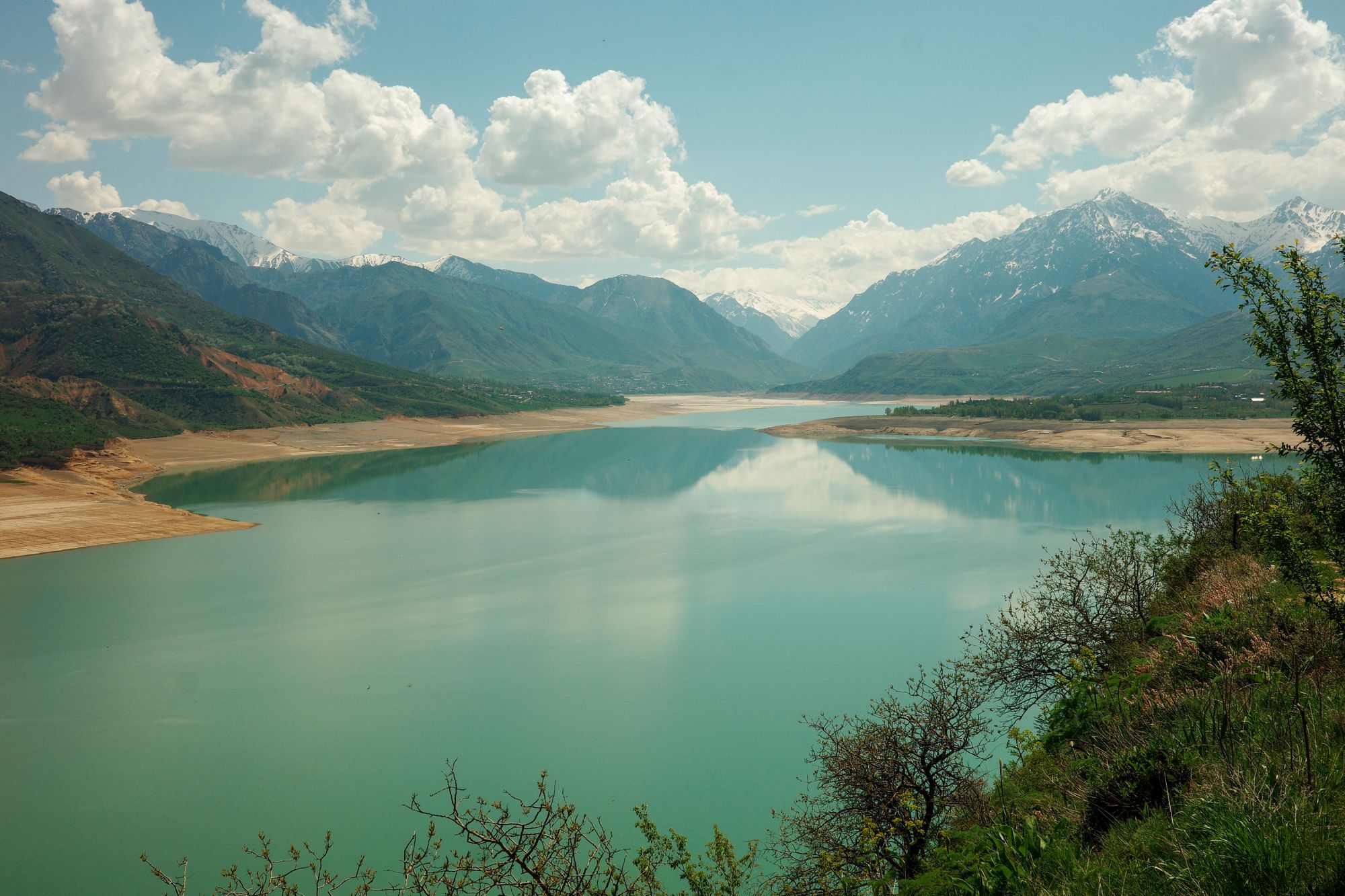Lake Charvak, about 90 minuntes northwest of Tashkent