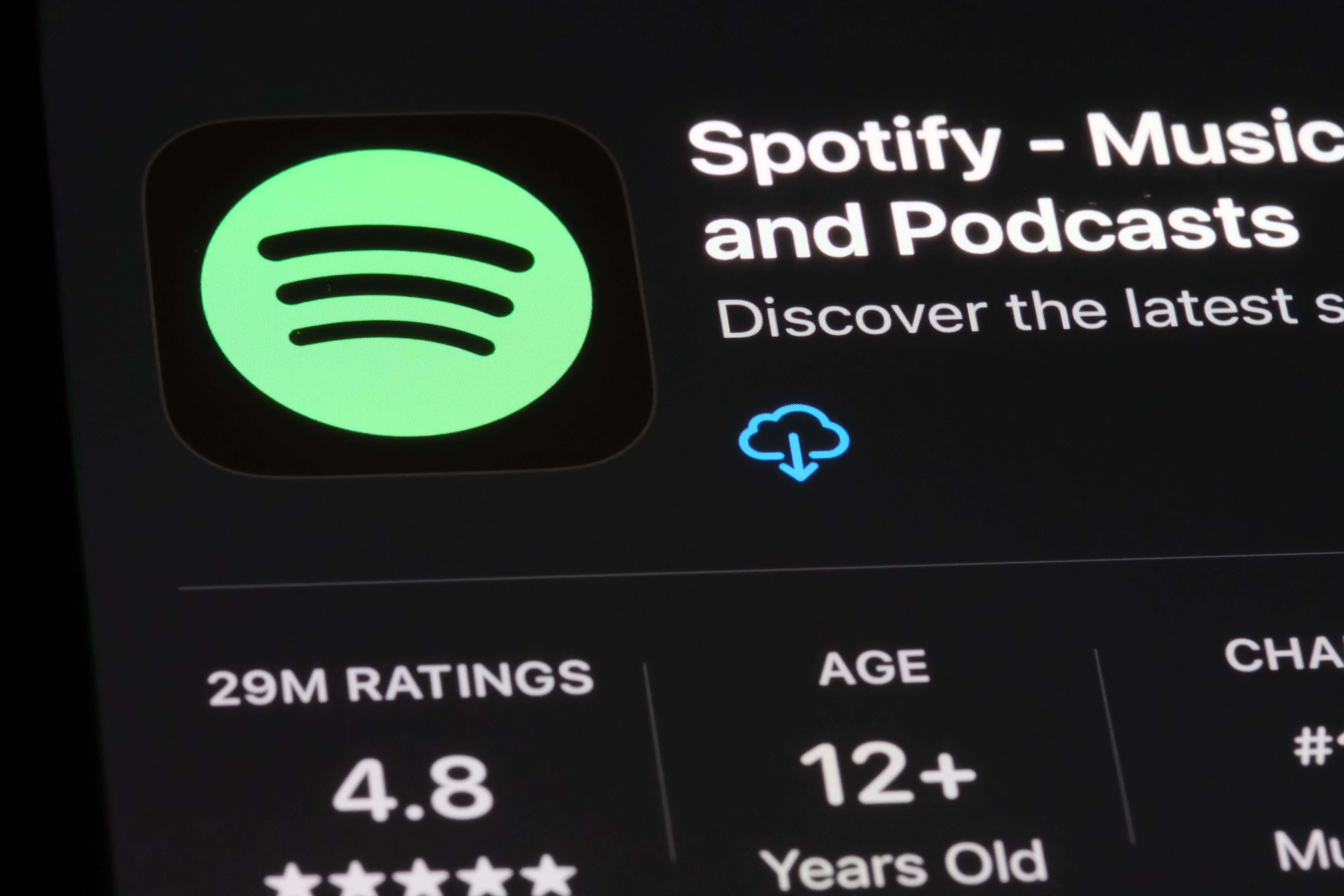 Spotify has announced a jump in in subscriber numbers (Alamy/PA)