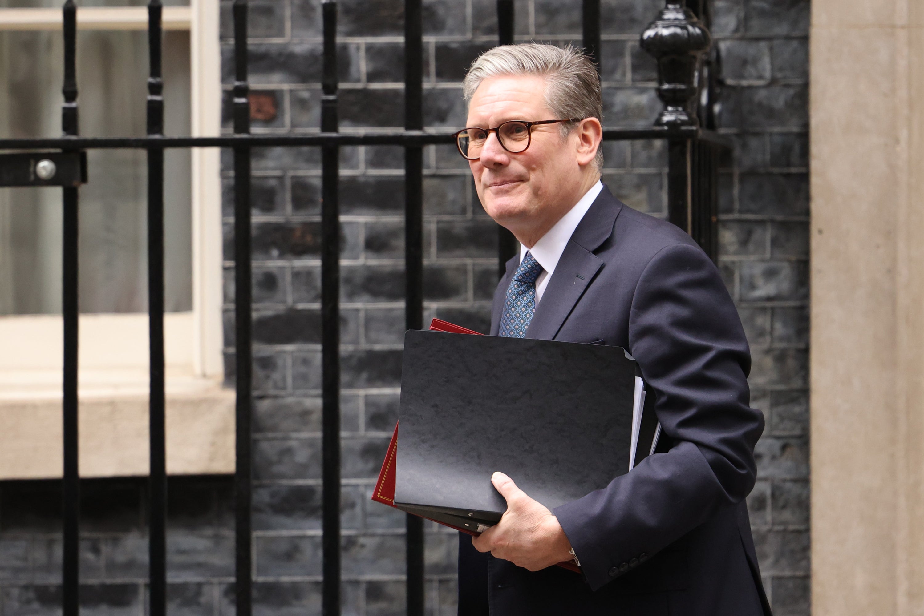 Prime Minister Sir Keir Starmer leaves 10 Downing Street for the House of Commons to attend Prime Minister's Questions