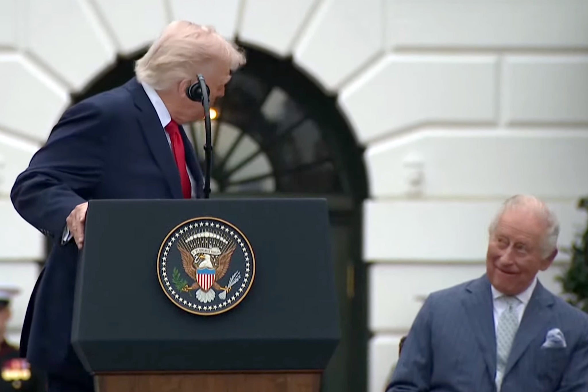 trump charles crush laugh