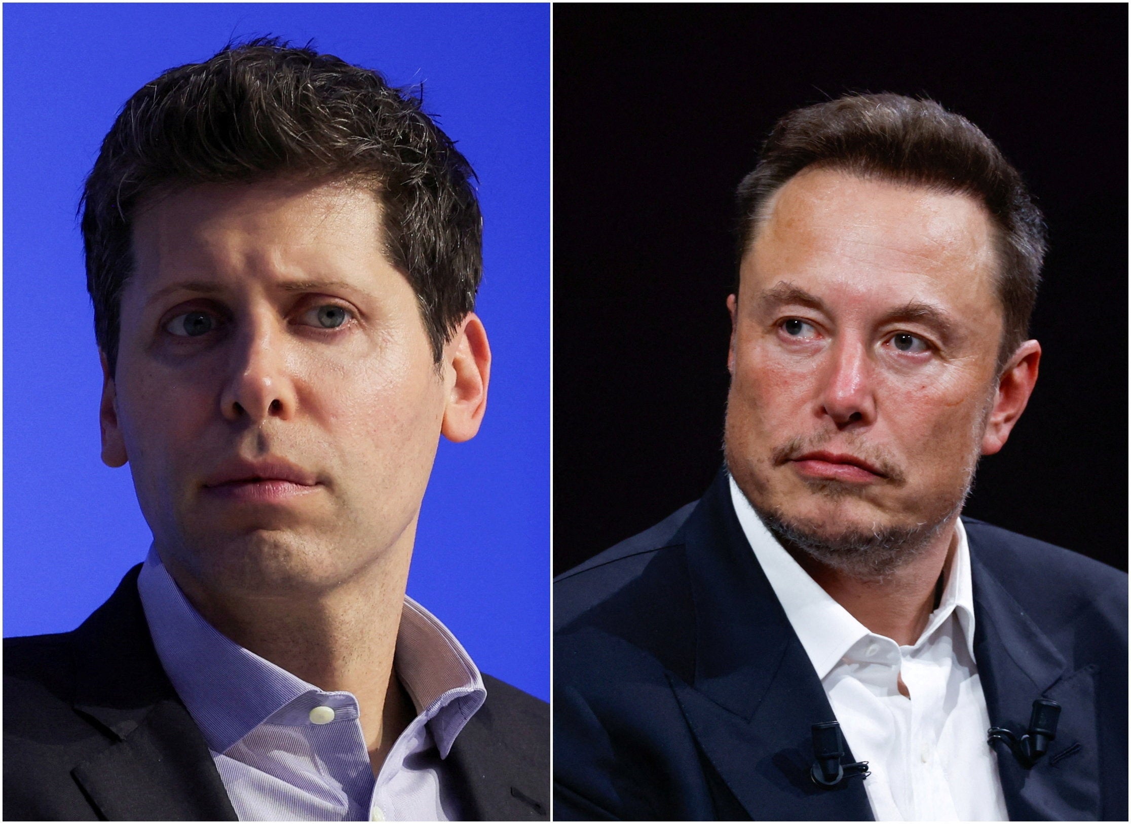 <p>Sam Altman, CEO de OpenAI, y Elon Musk</p>