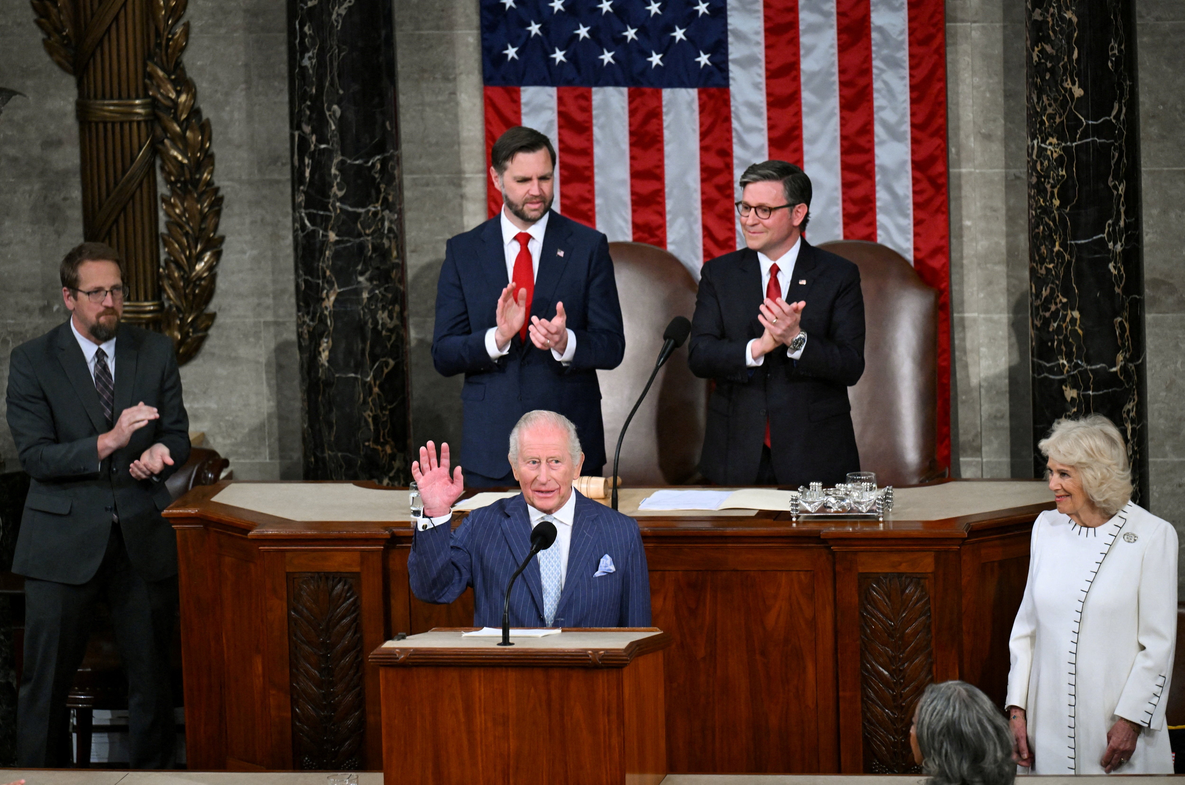 The state dinner at the White House came hours after Charles became the first British King to address a joint meeting of Congress — more than three decades after his late mother, Queen Elizabeth II, spoke from the exact same spot in the U.S. Capitol
