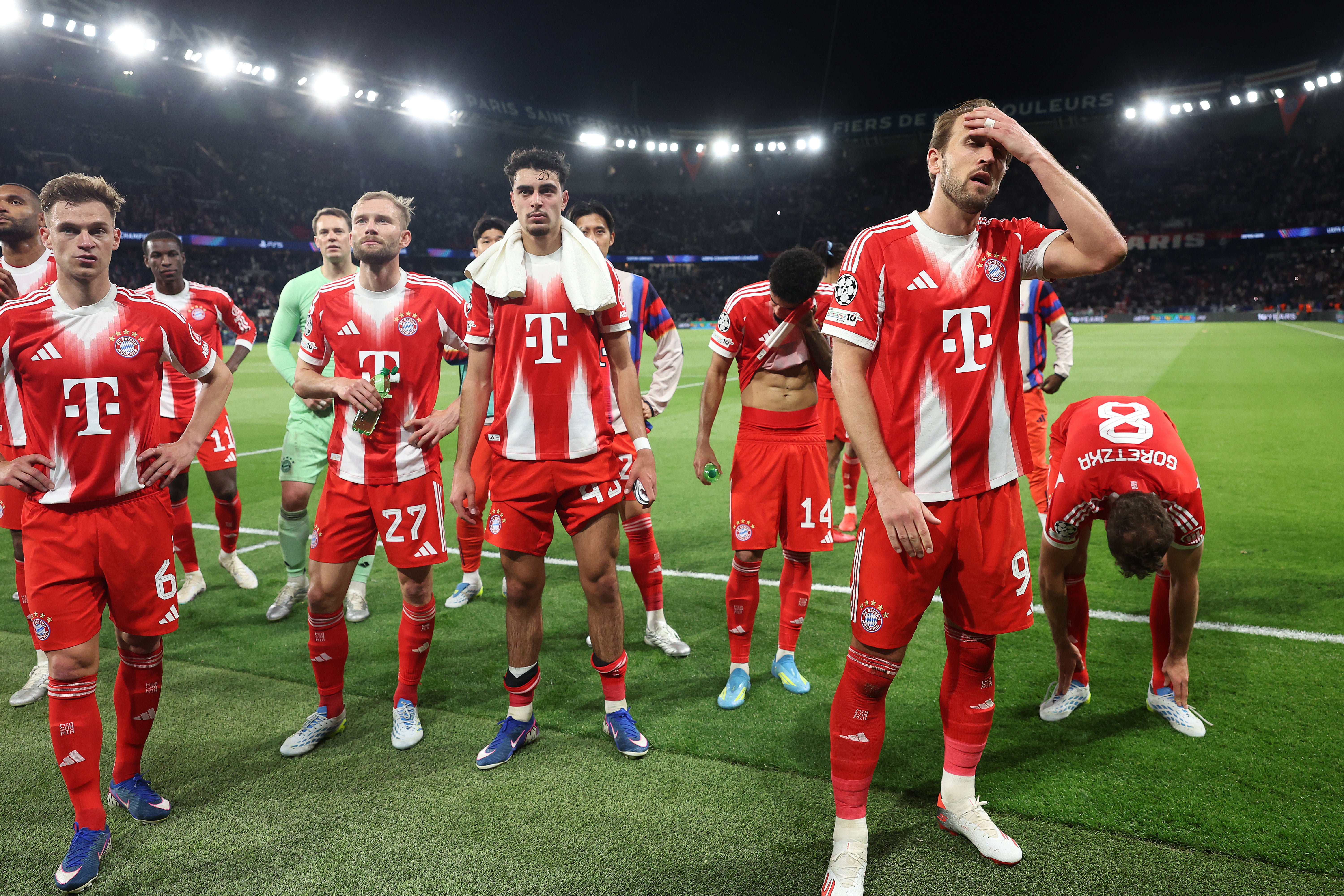 Bayern players looked disappointed despite dragging themselves back into the tie