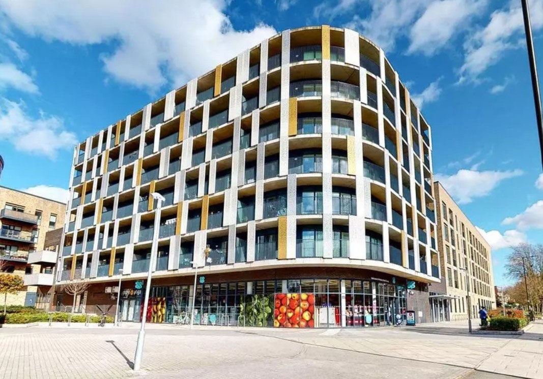 The Atkins Square apartment building in Dalston, where one of the flats in dispute over Chris Liu's estate is situated