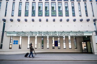 Exterior views of Opec (Organization of the Petroleum Exporting Countries) headquarters on 28 April 2026 in Vienna, Austria