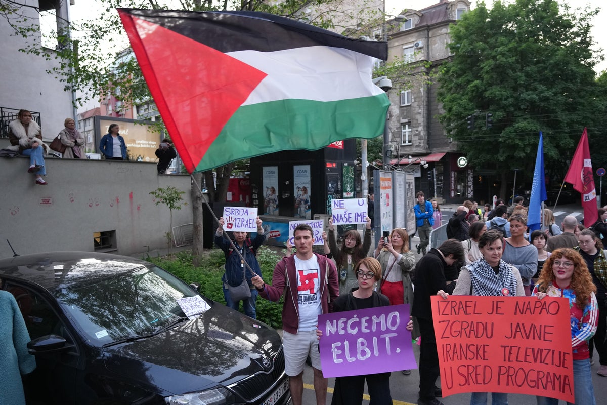 Serbian protesters demand nation quit Eurovision over Israel’s participation