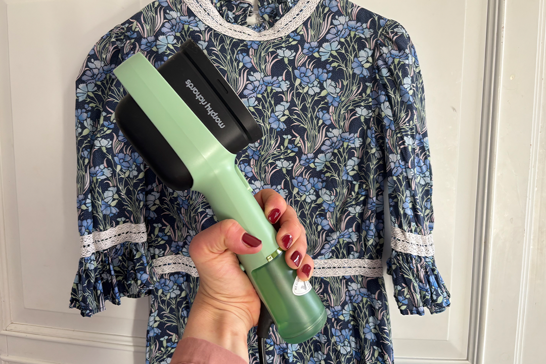 The LED light is helpful when ironing in low light (Zoe Griffin/The Independent)