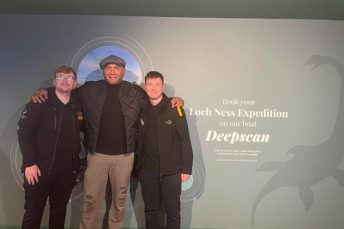 Dave Bautista spotted hunting for Loch Ness Monster in Scottish Highlands